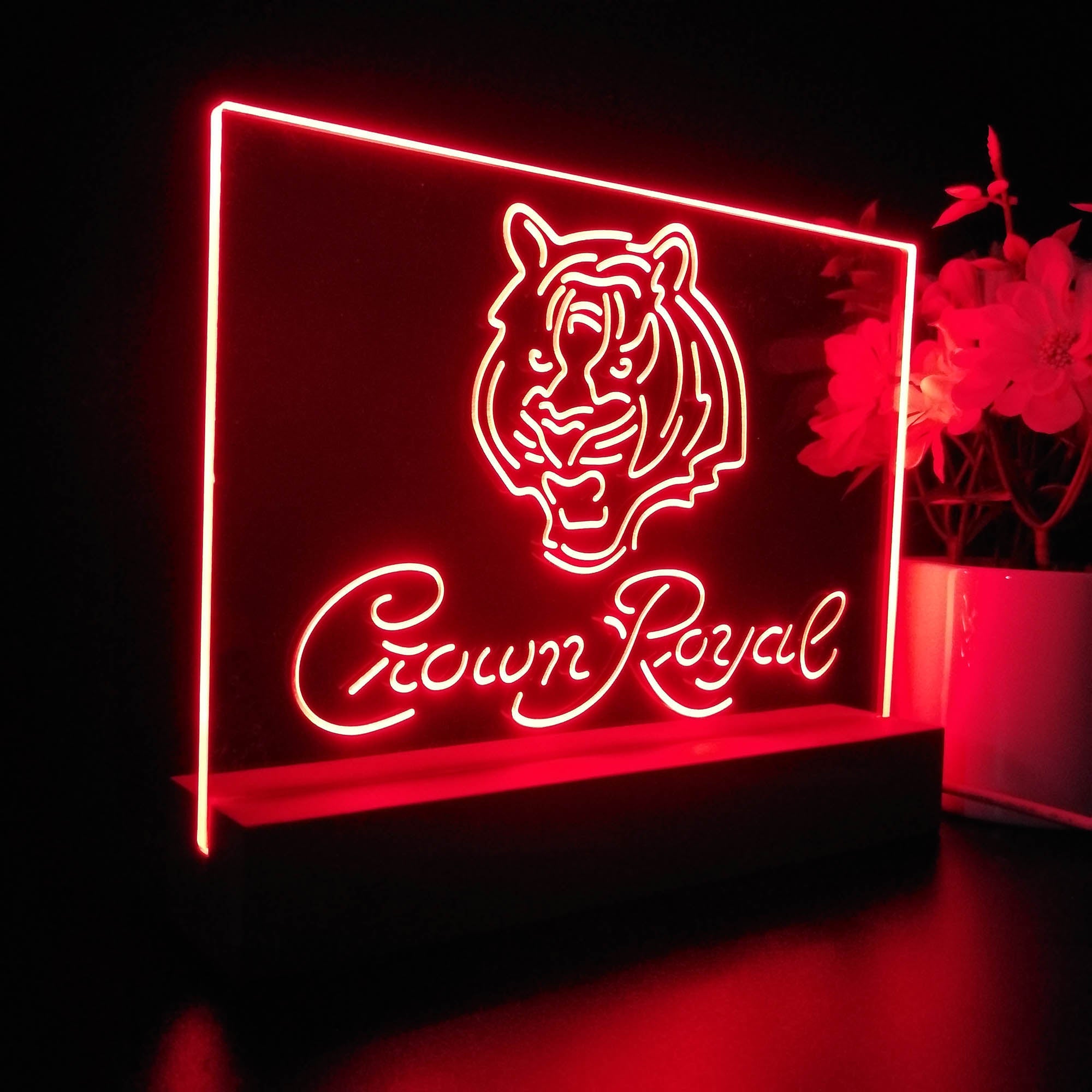 Crown Royal Bar Cincinnati Bengals Est.1968 Sport Team Night Light 3D Illusion Lamp