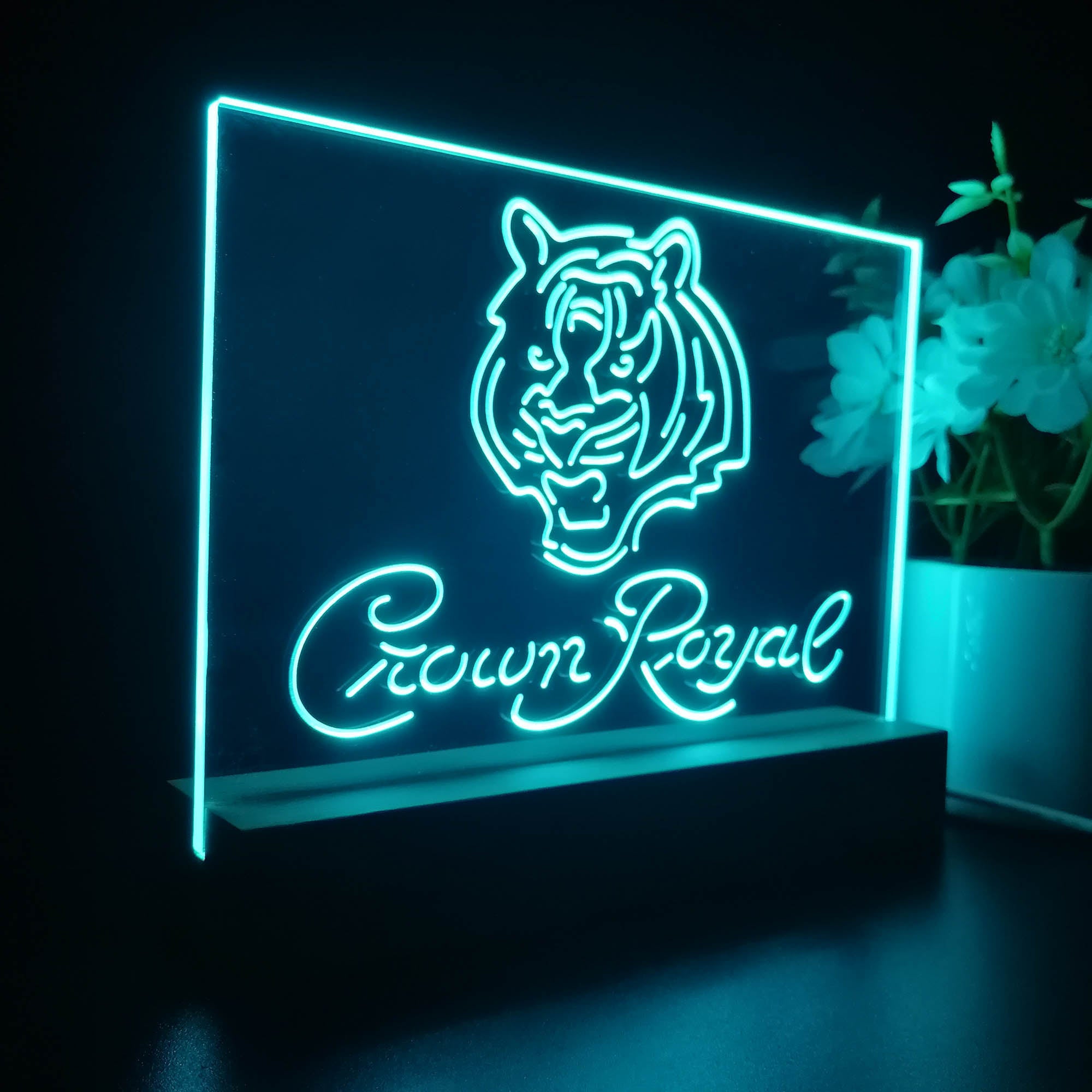 Crown Royal Bar Cincinnati Bengals Est.1968 Sport Team Night Light 3D Illusion Lamp