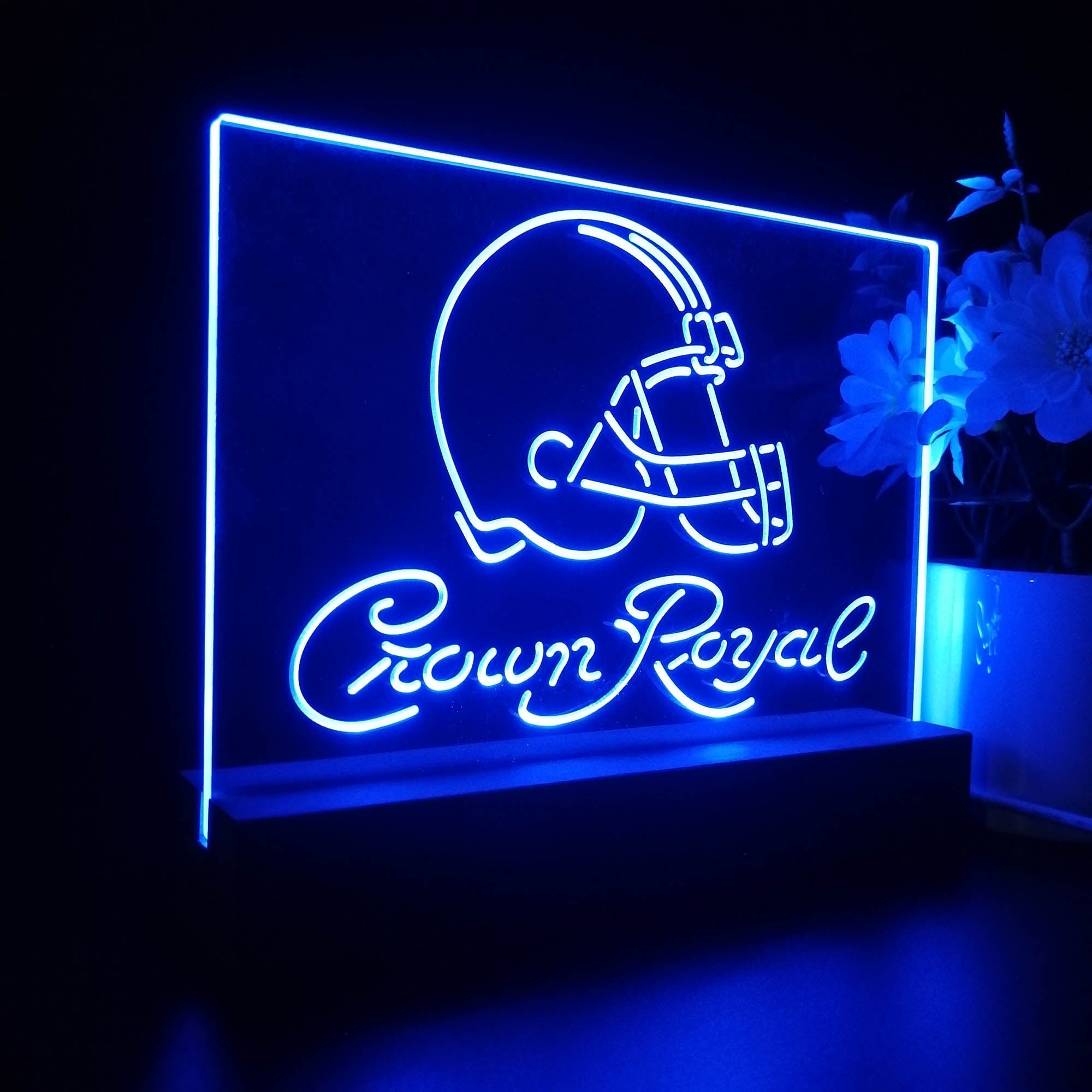 Crown Royal Bar Cleveland Browns Est.1946 Sport Team Night Light 3D Illusion Lamp
