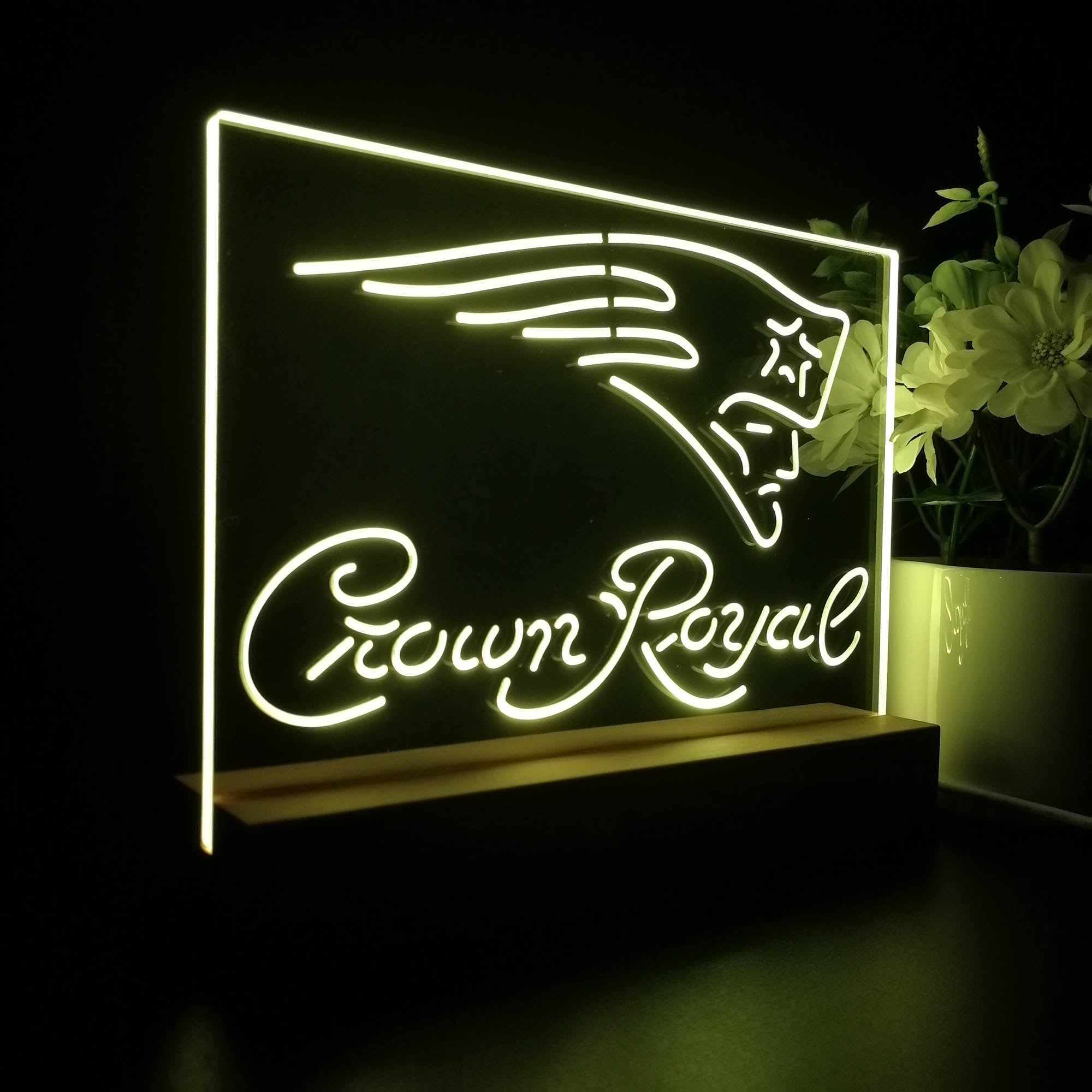 Crown Royal Bar New England Patriots Est. 1960 Night Light LED Sign