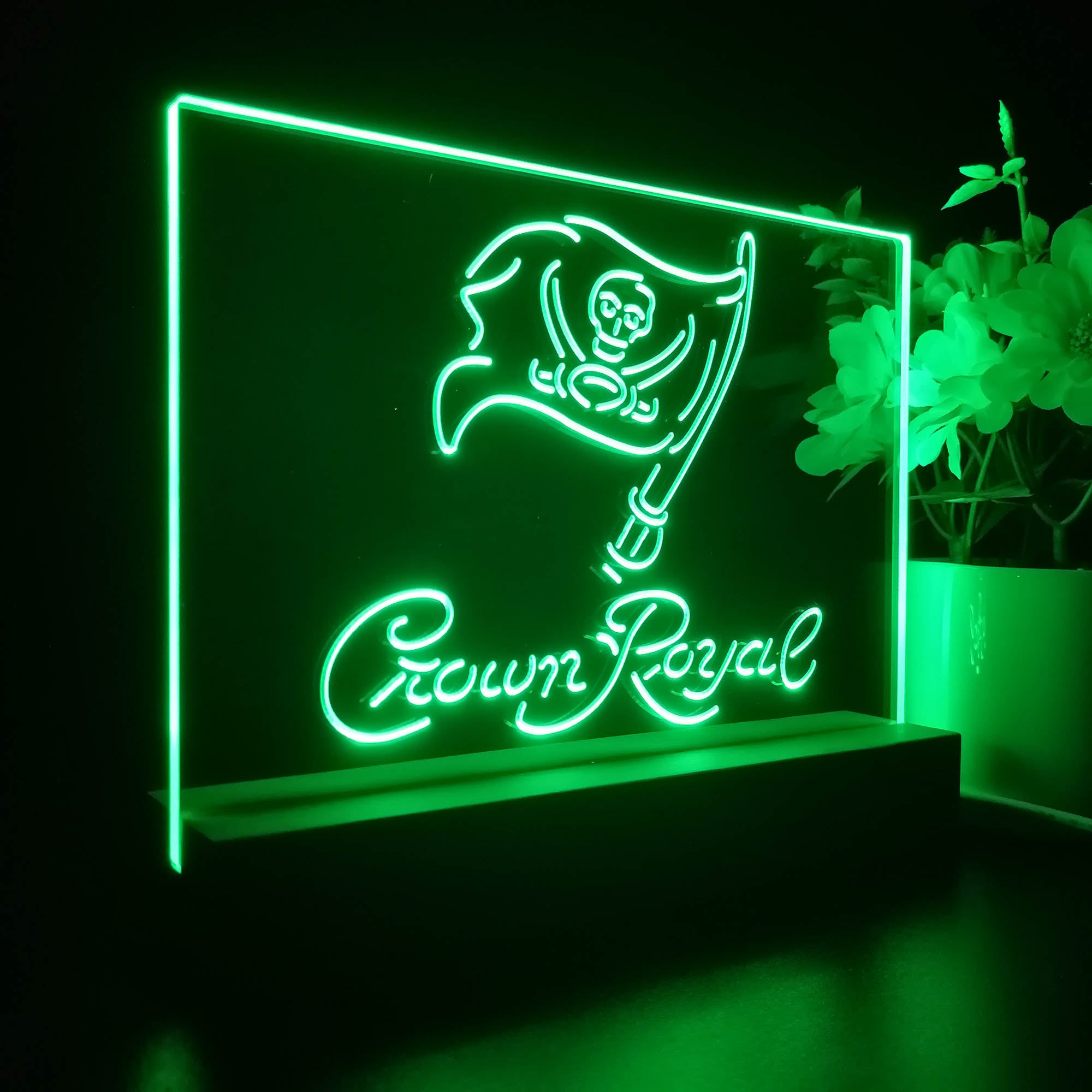Crown Royal Tampas Bays Buccaneerss Sport Team Night Light 3D Illusion Lamp