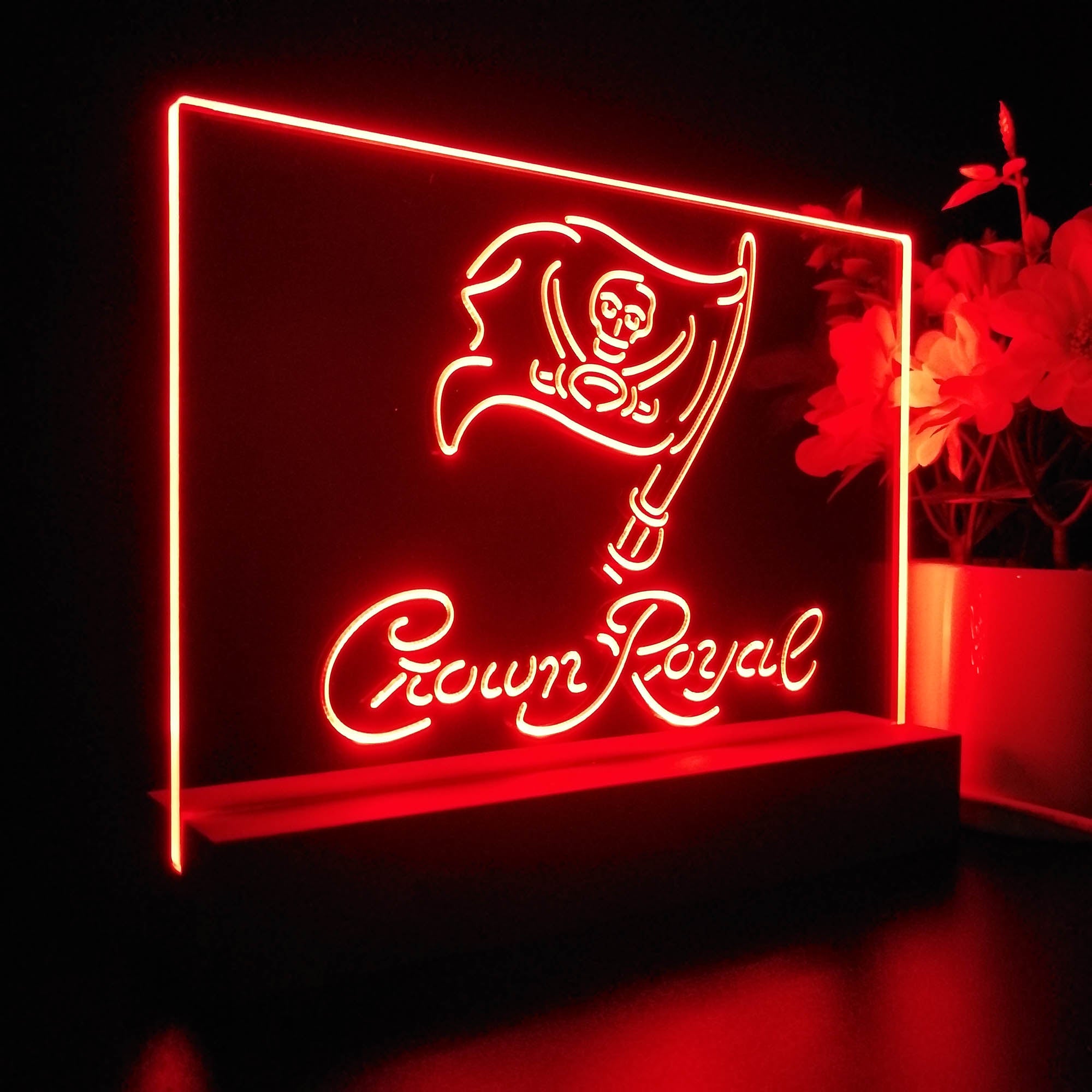 Crown Royal Tampas Bays Buccaneerss Night Light LED Sign