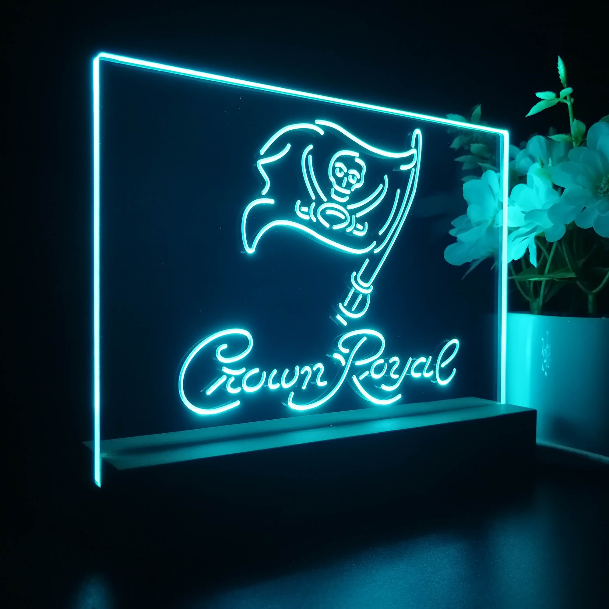 Crown Royal Tampas Bays Buccaneerss Night Light LED Sign