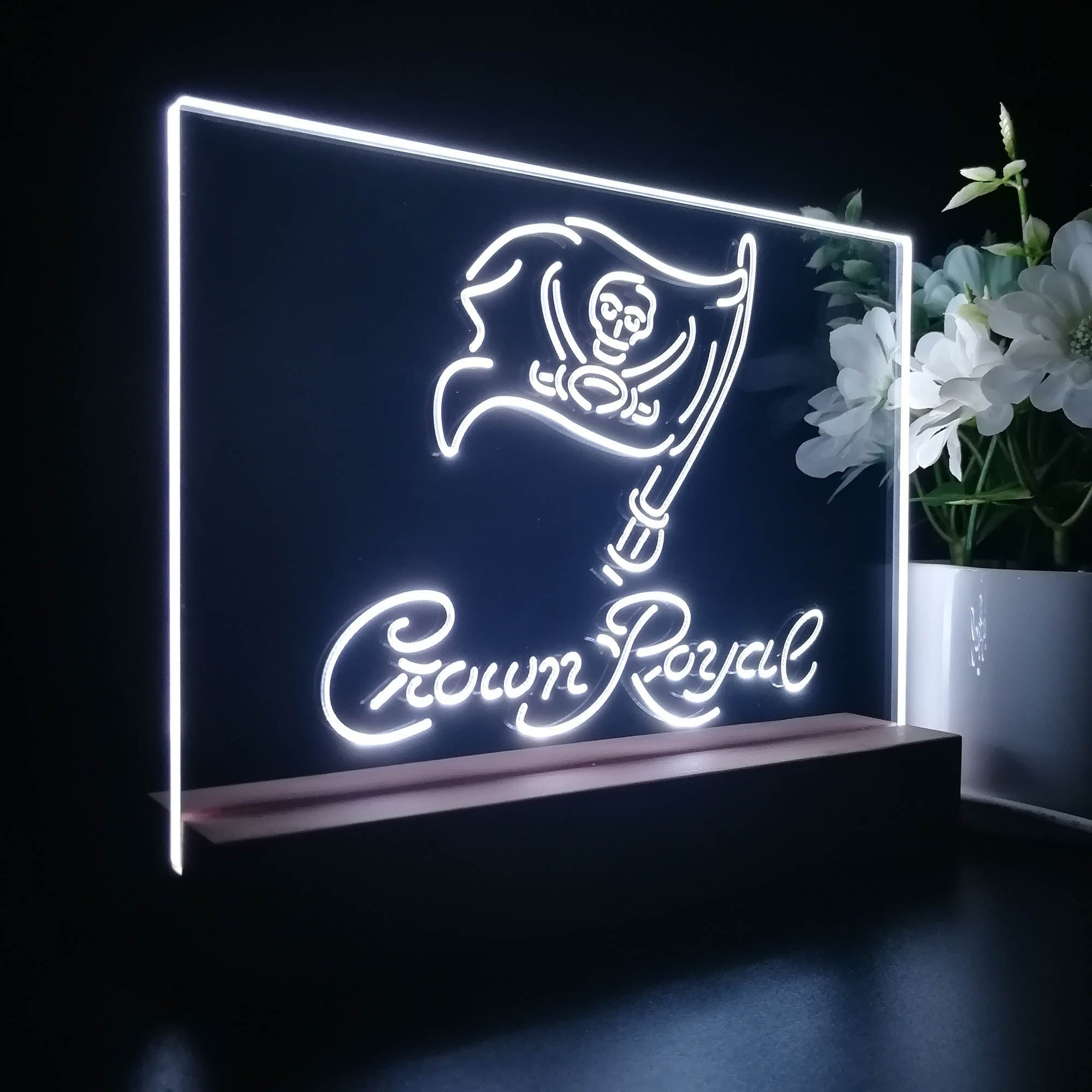 Crown Royal Tampas Bays Buccaneerss Night Light LED Sign