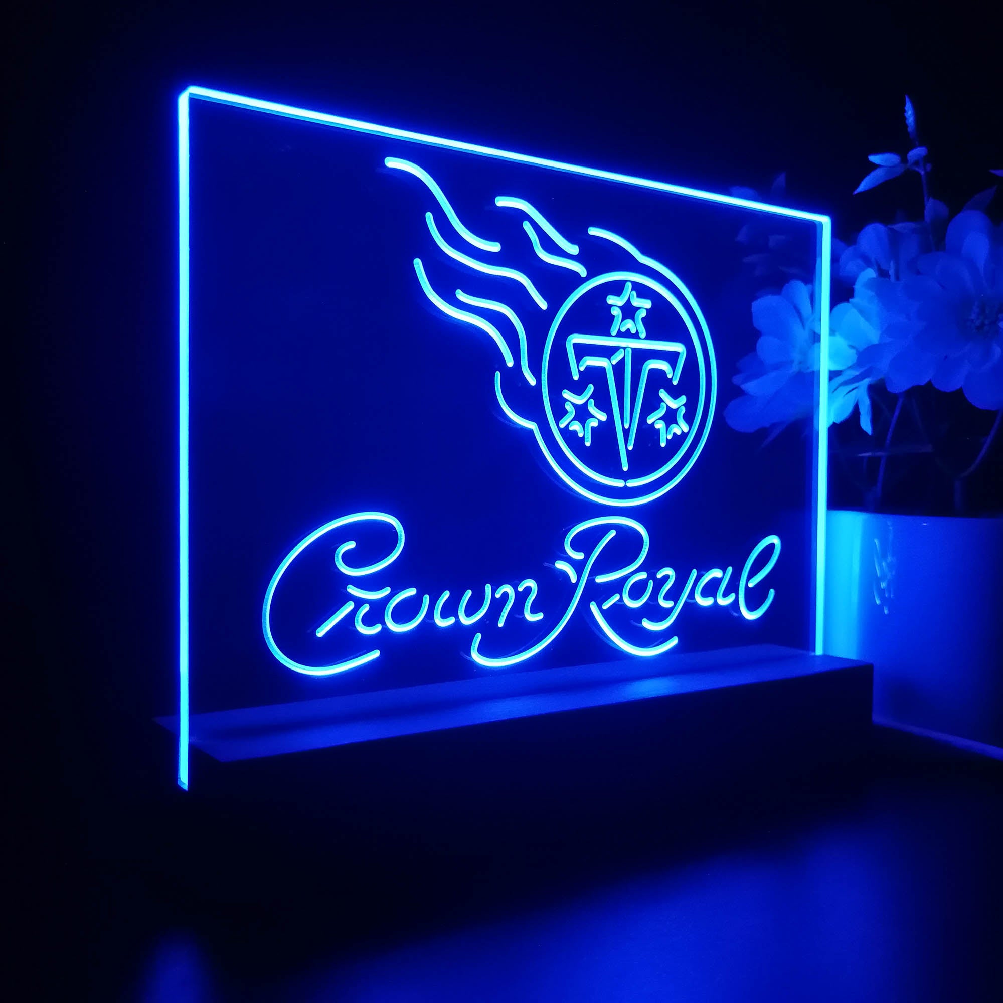 Crown Royal Bar Tennessee Titans Est. 1960 Night Light LED Sign