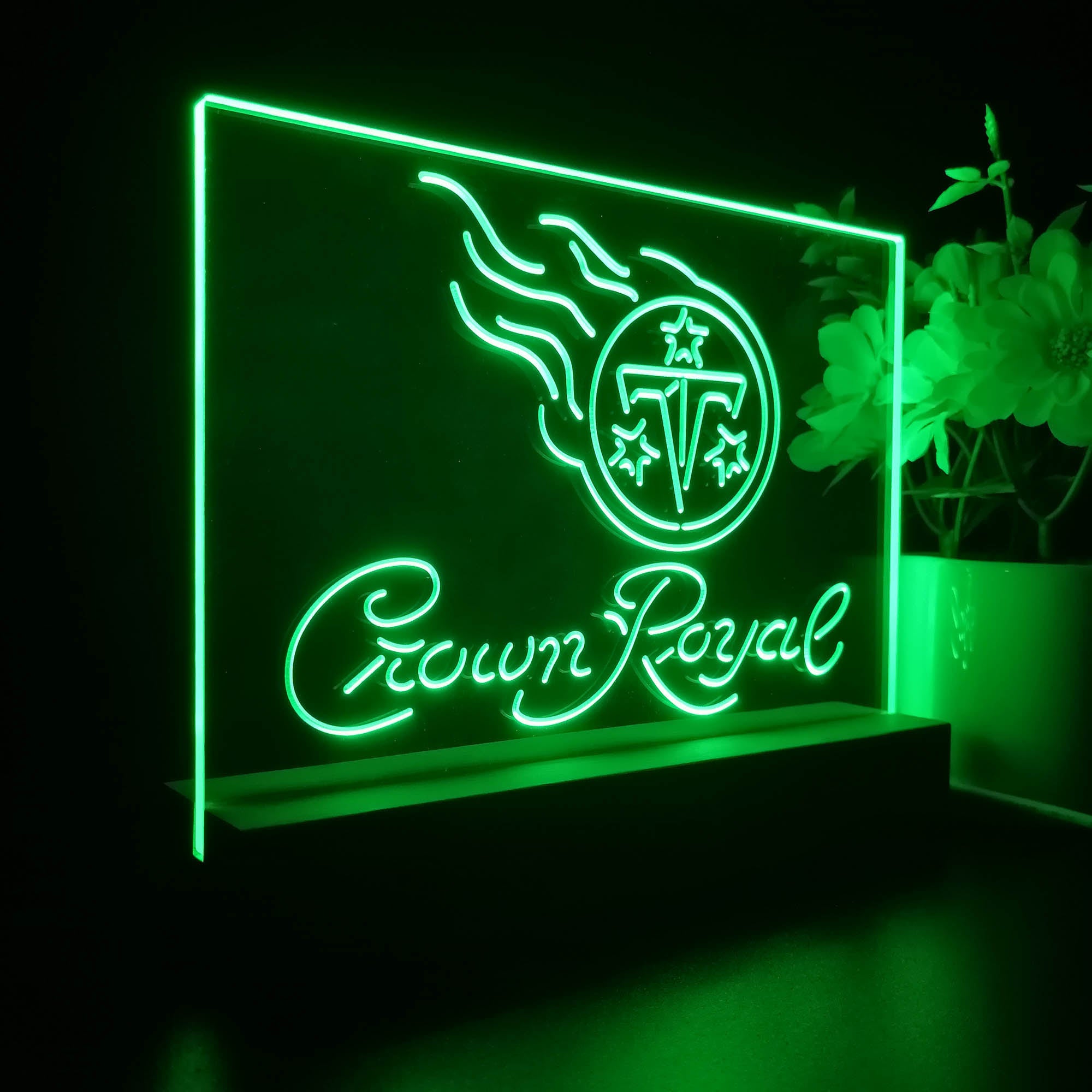 Crown Royal Bar Tennessee Titans Est. 1960 Night Light LED Sign