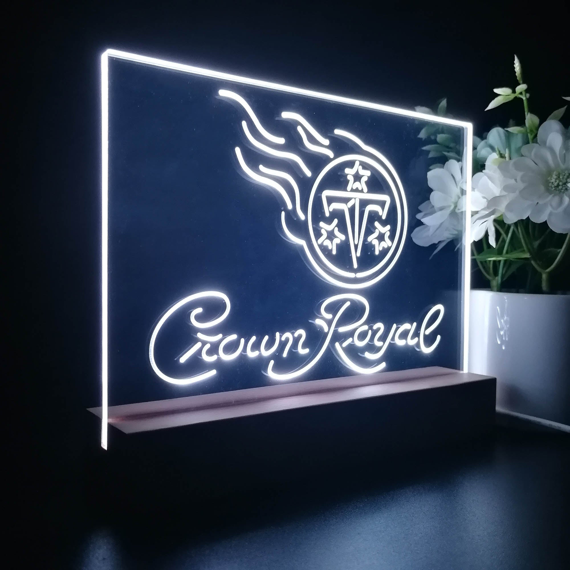 Crown Royal Bar Tennessee Titans Est. 1960 Night Light LED Sign