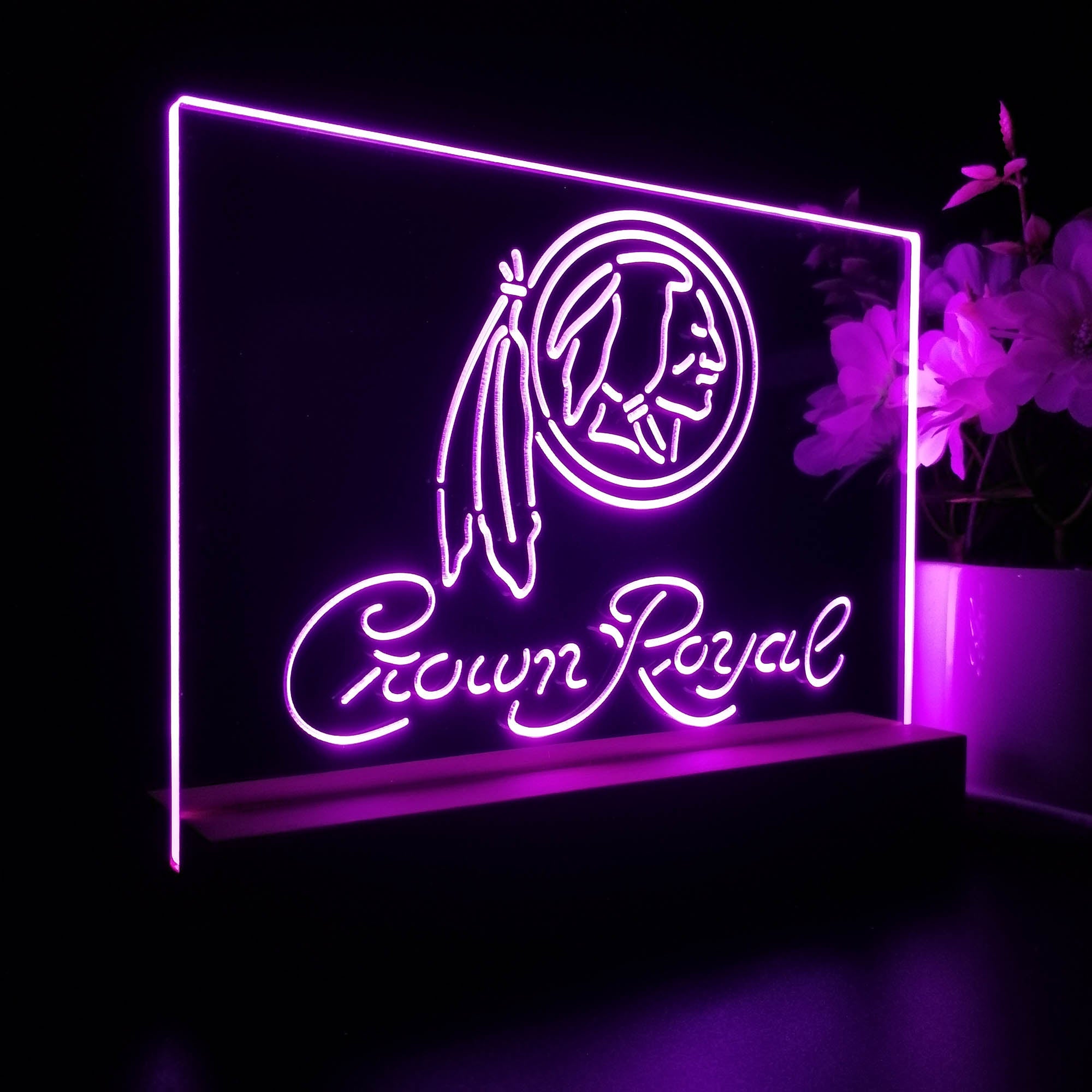 Crown Royal Bar Washington Est. 1932 Night Light LED Sign