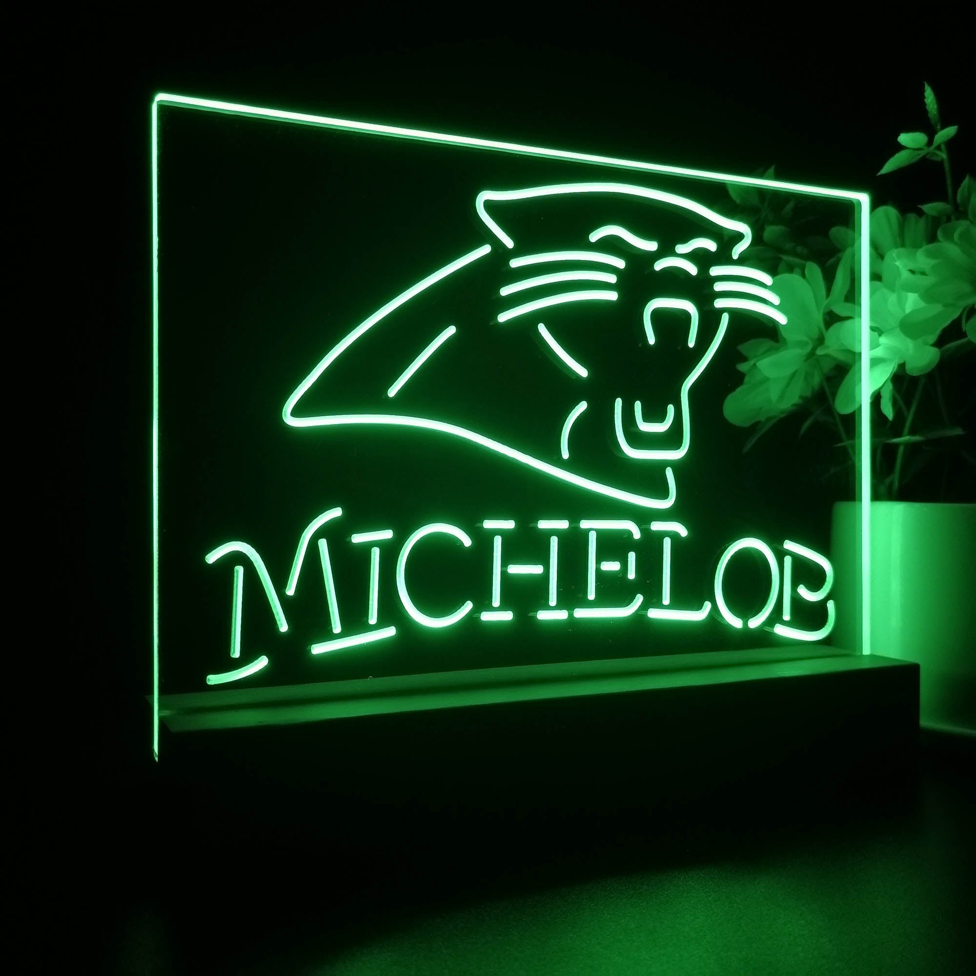 Michelob Bar Carolina Panthers Night Light LED Sign