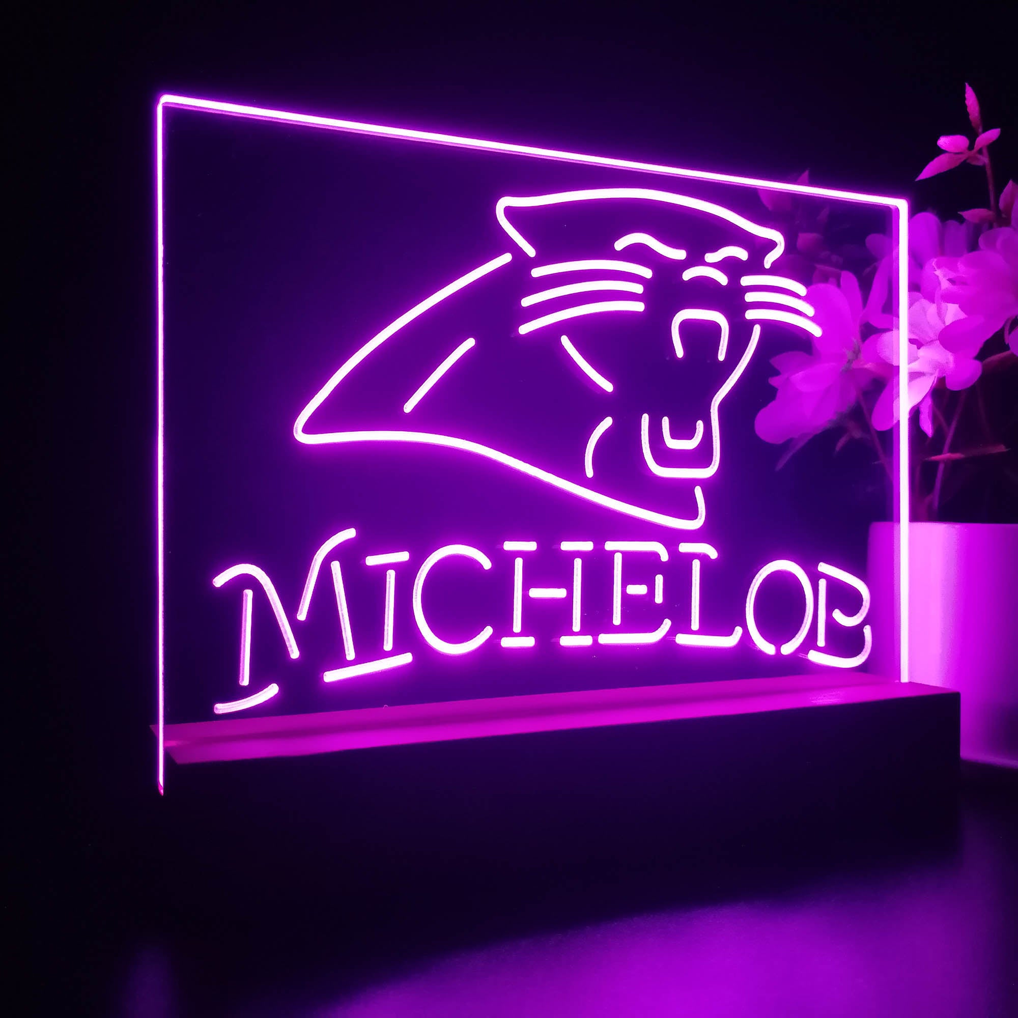 Michelob Bar Carolina Panthers Night Light LED Sign