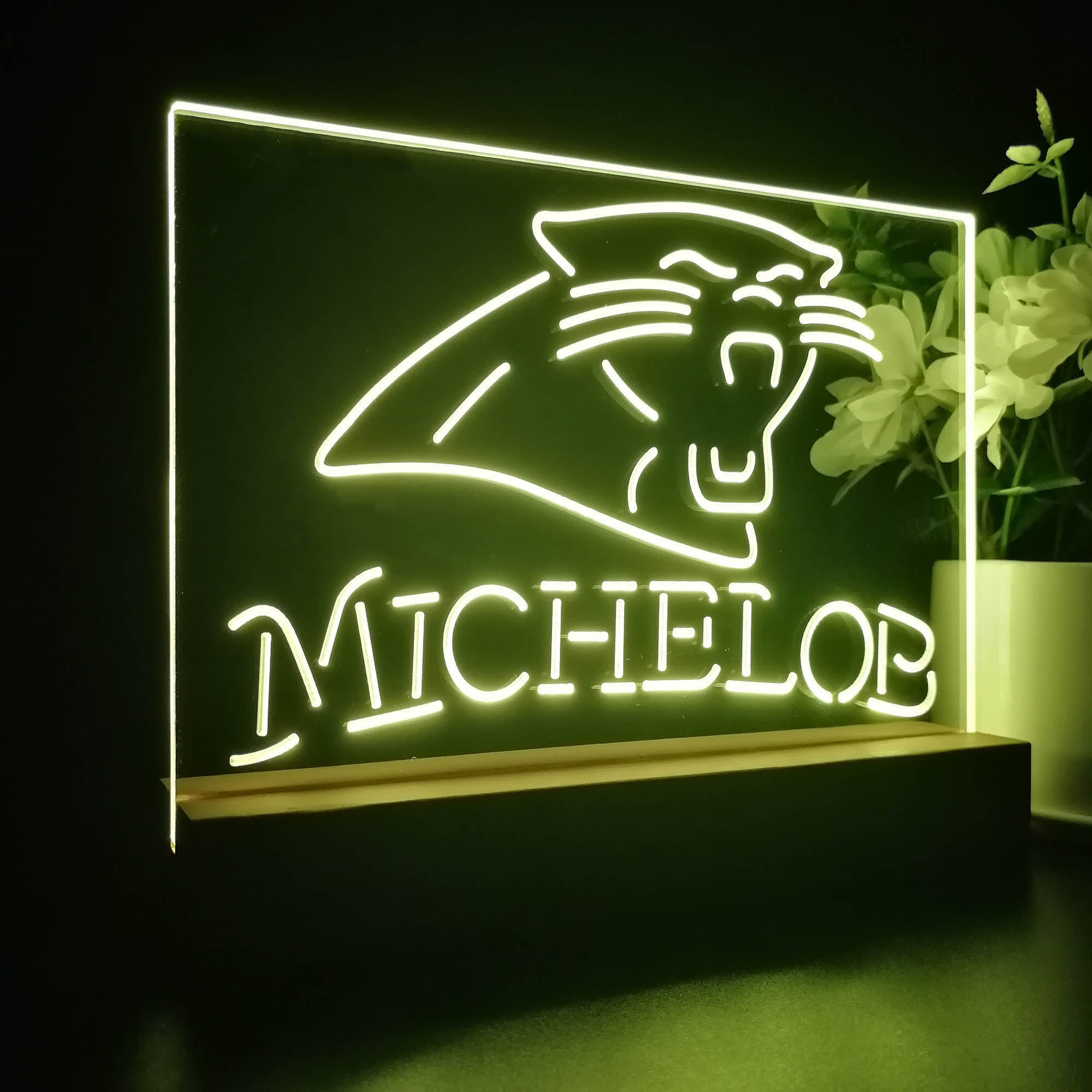 Michelob Bar Carolina Panthers Night Light LED Sign