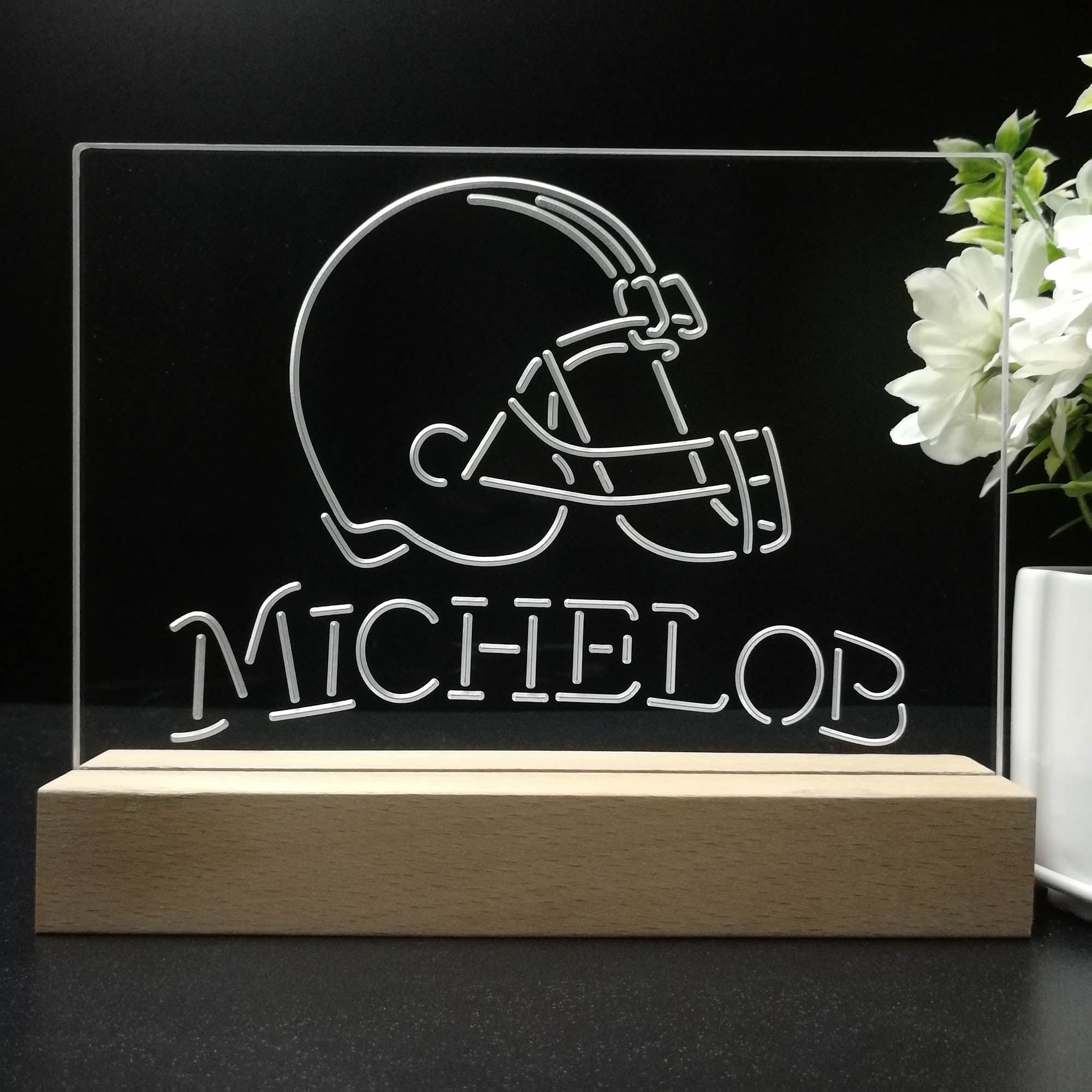 Michelob Bar Cleveland Browns Night Light LED Sign