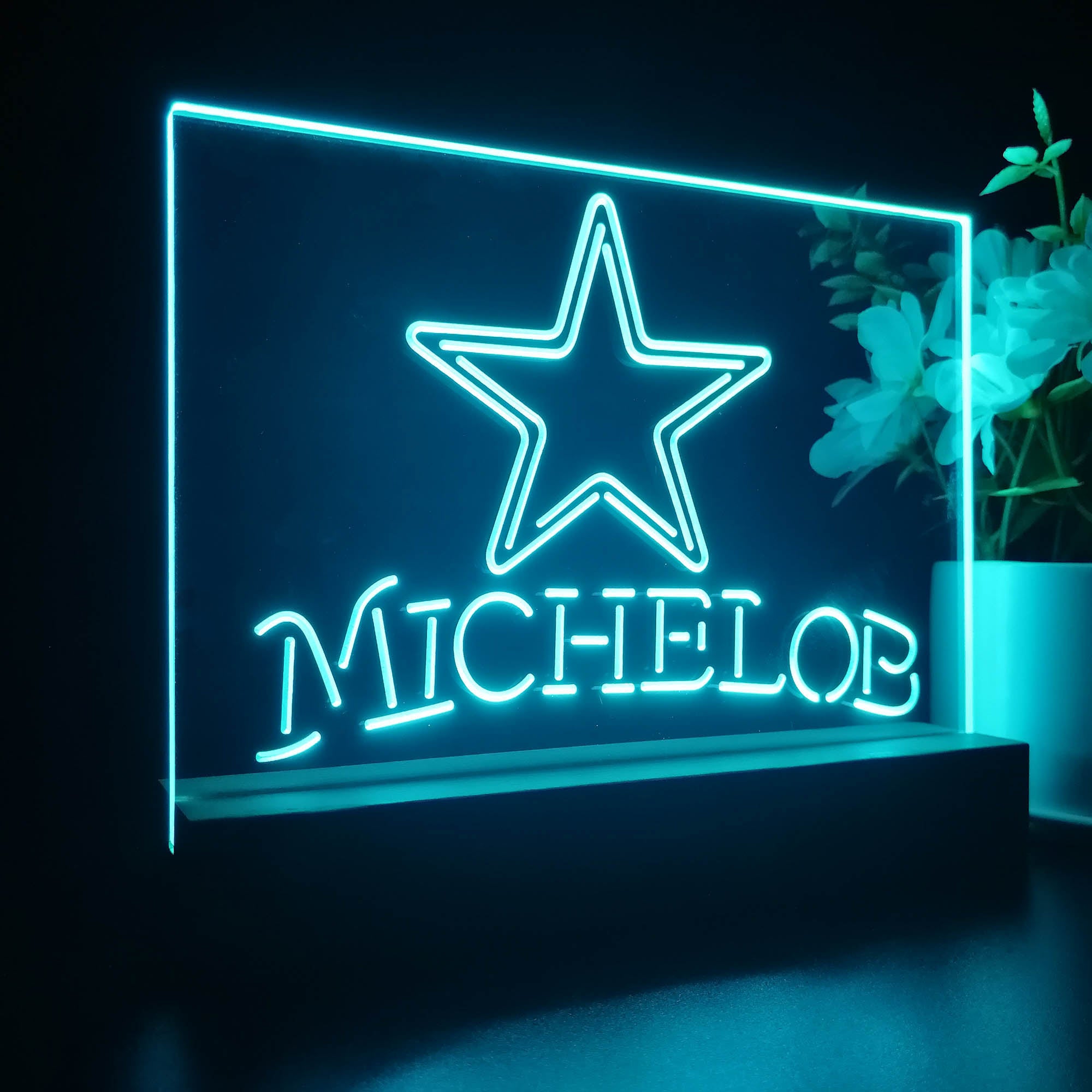 Michelob Bar Dallas Cowboys Night Light LED Sign