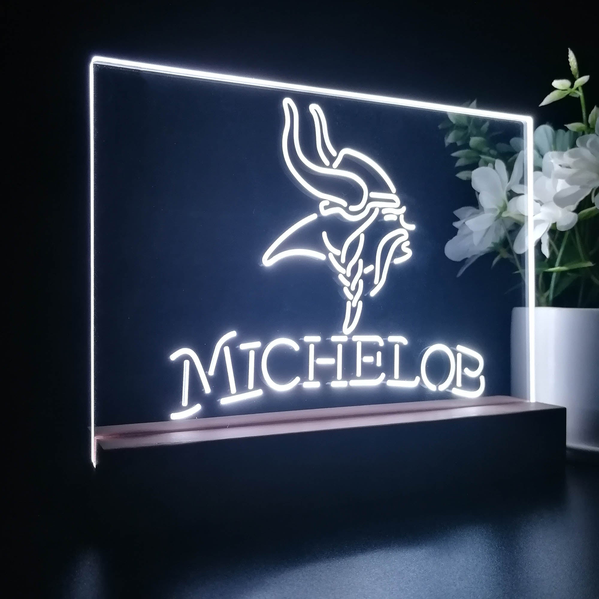 Michelob Bar Minnesota Vikings Night Light LED Sign