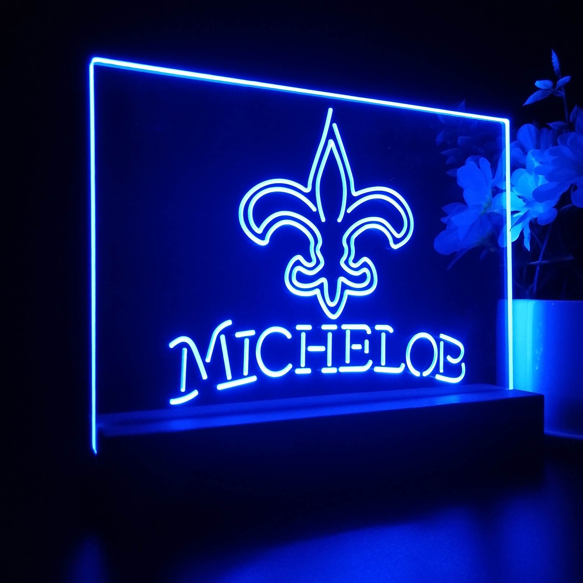 Michelob Bar New Orleans Saints Night Light LED Sign