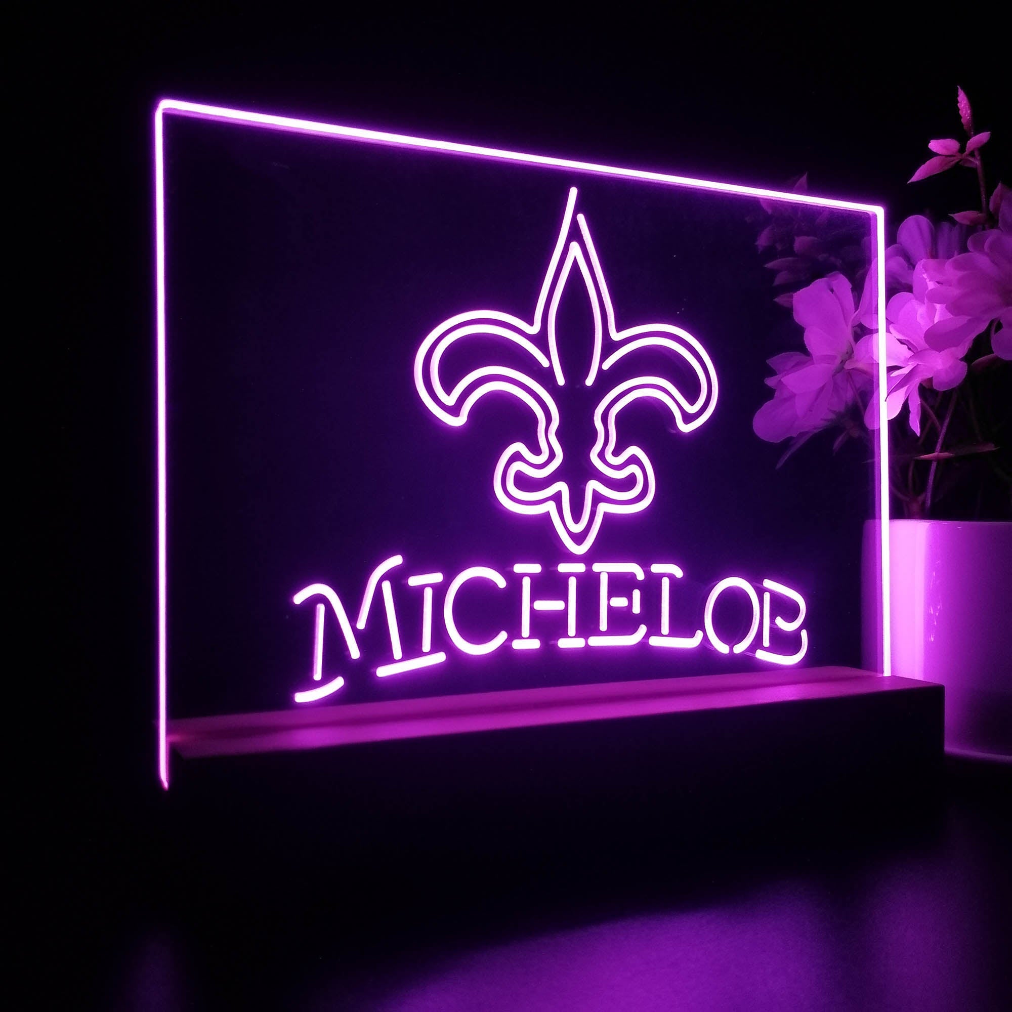 Michelob Bar New Orleans Saints Night Light LED Sign