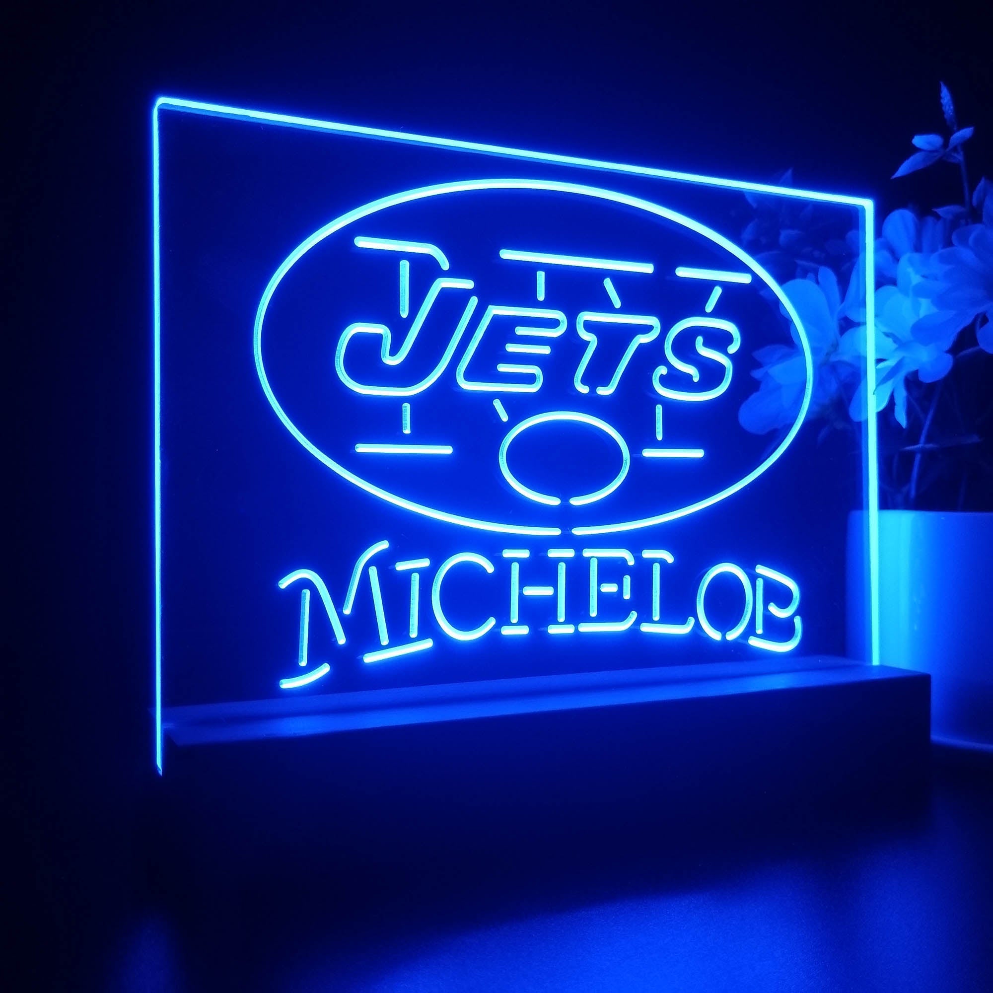Michelob Bar New York Jets Night Light LED Sign
