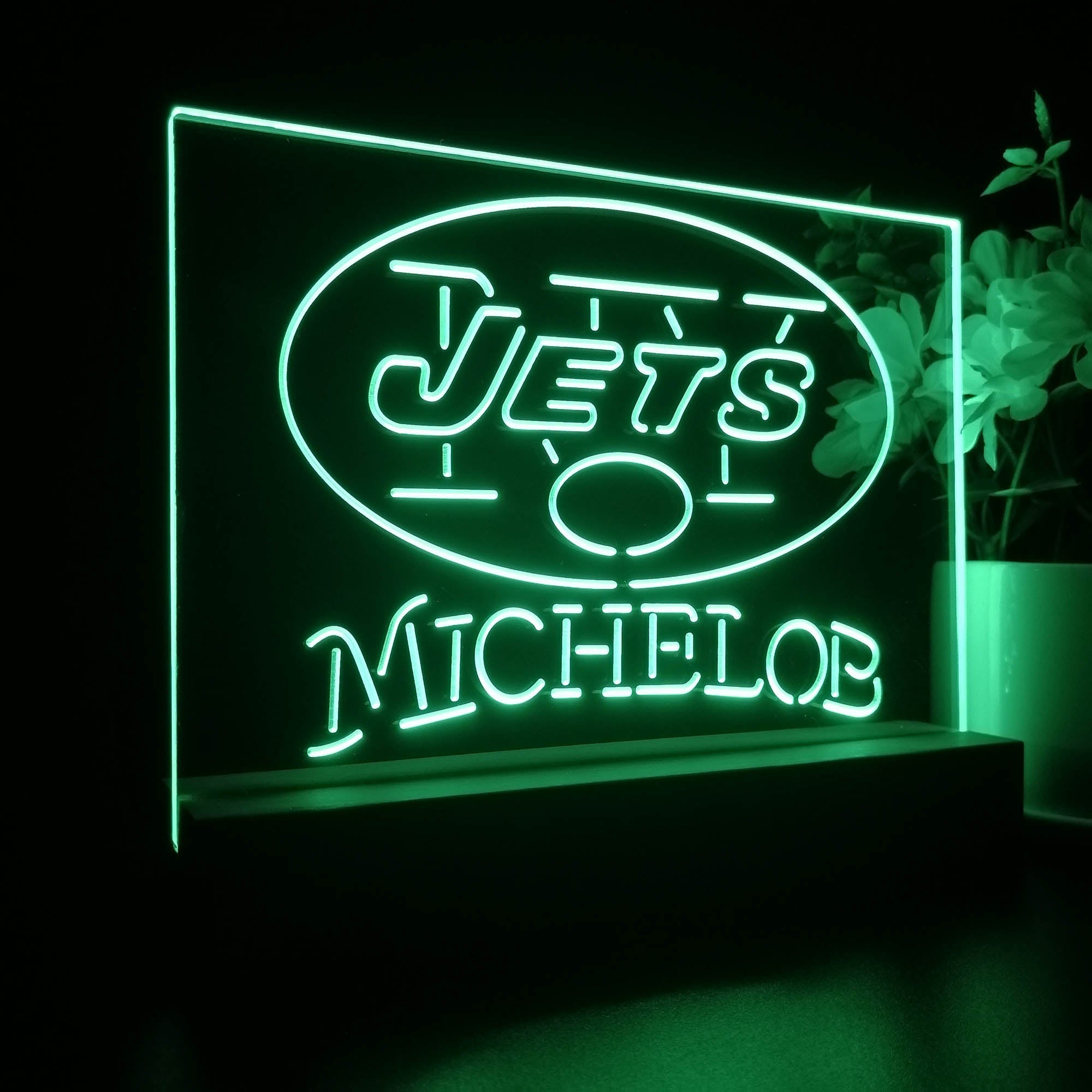 Michelob Bar New York Jets Night Light LED Sign