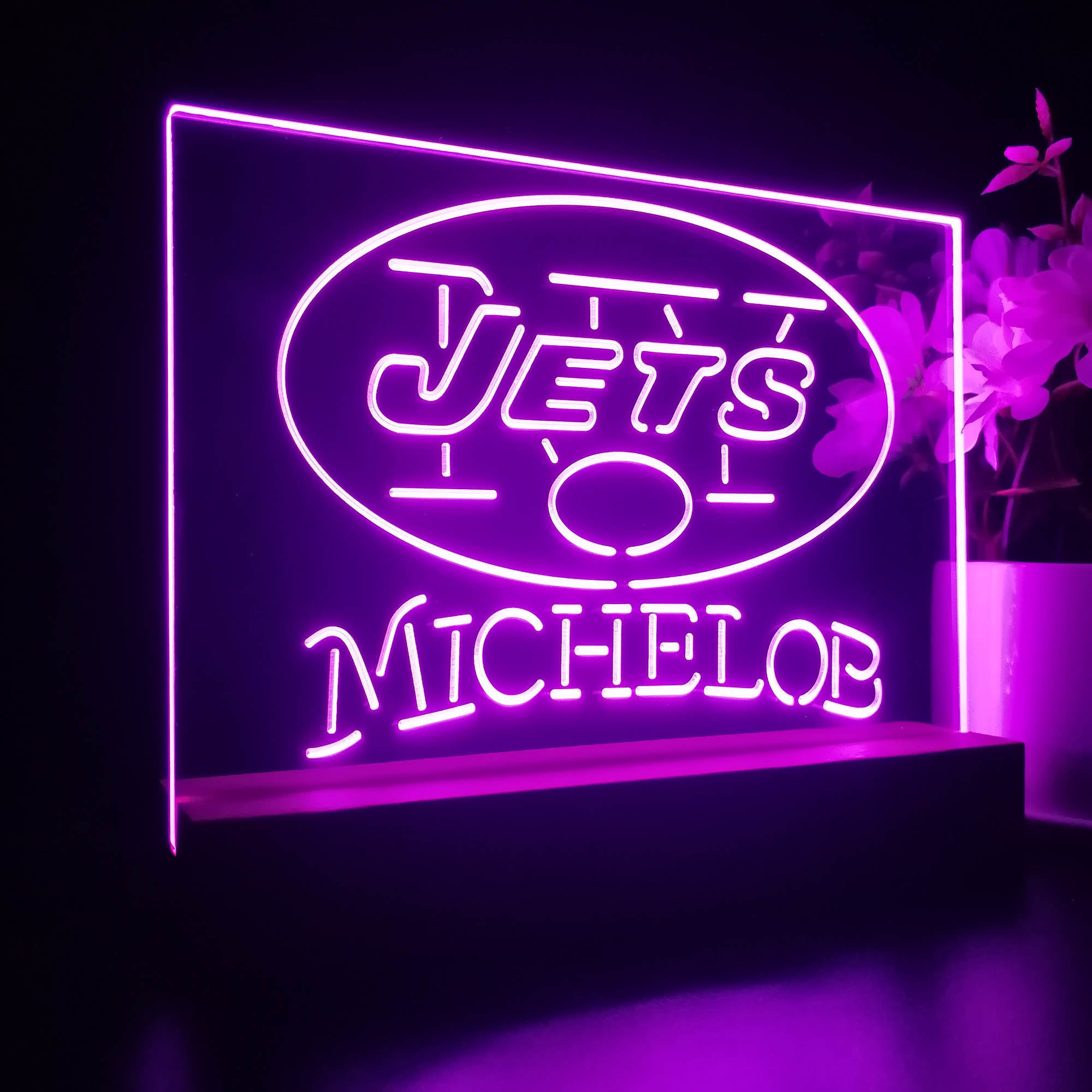 Michelob Bar New York Jets Night Light LED Sign