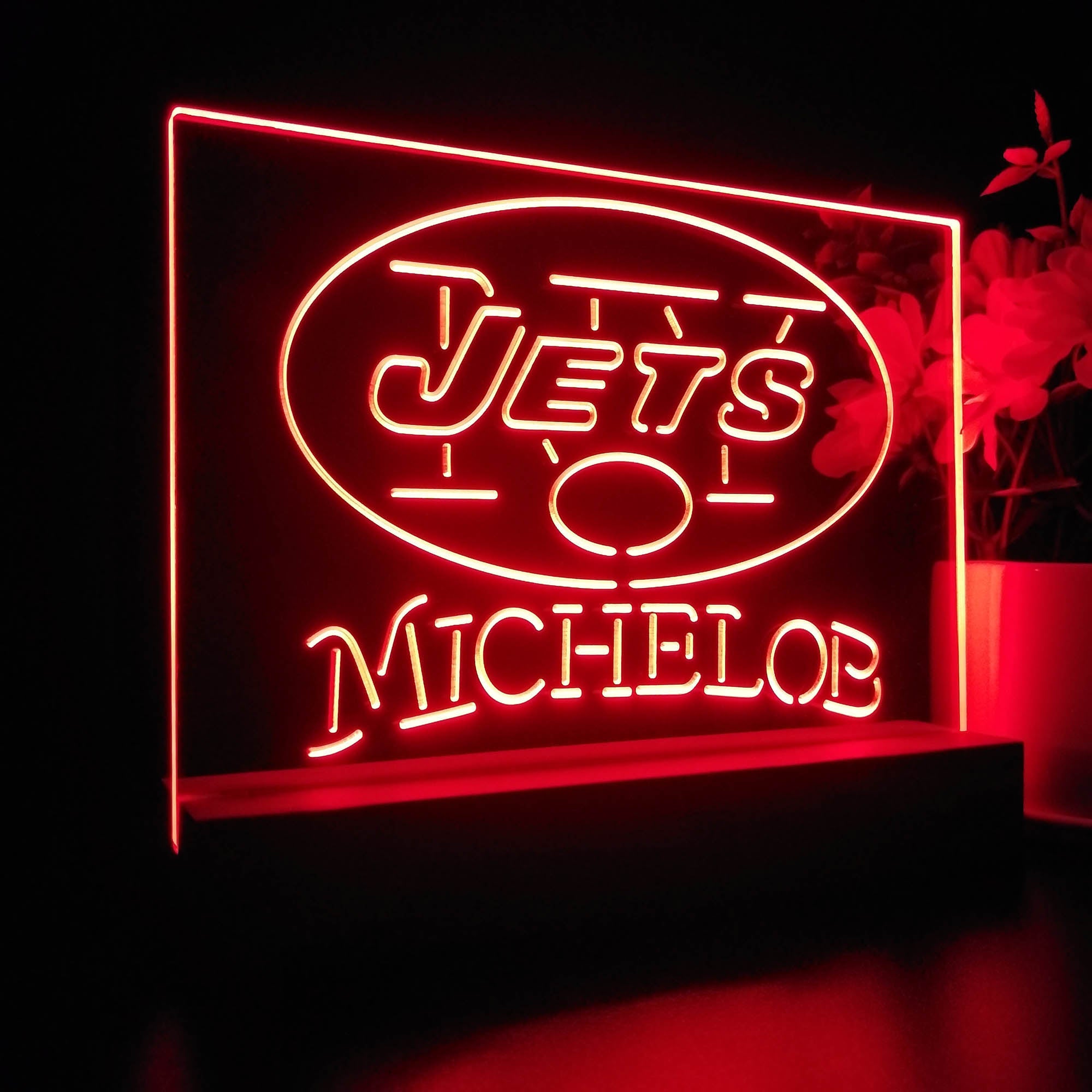 Michelob Bar New York Jets Night Light LED Sign