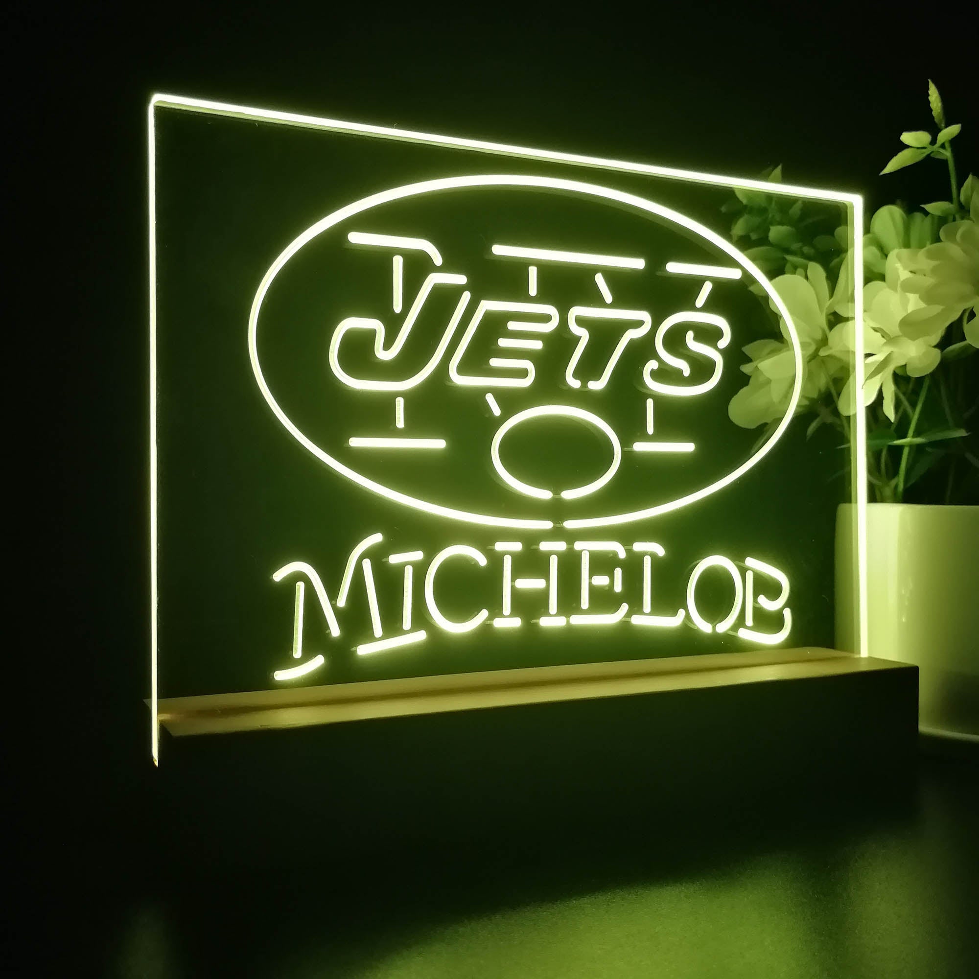 Michelob Bar New York Jets Night Light LED Sign