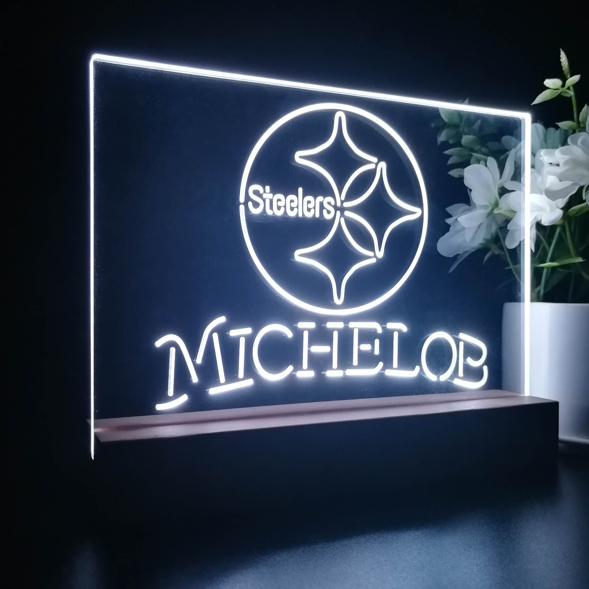 Michelob Bar Pittsburgh Steelers Night Light LED Sign