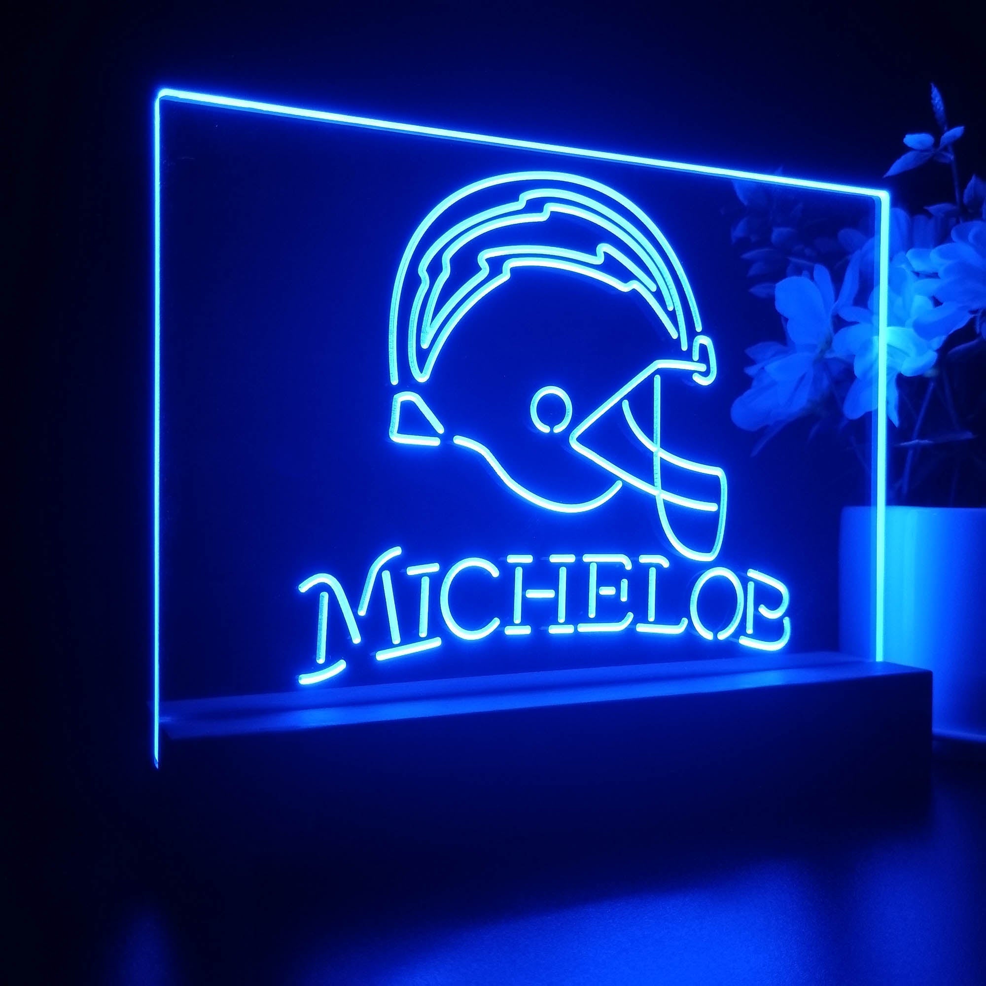 Michelob Bar Los Angeles Chargers Night Light LED Sign