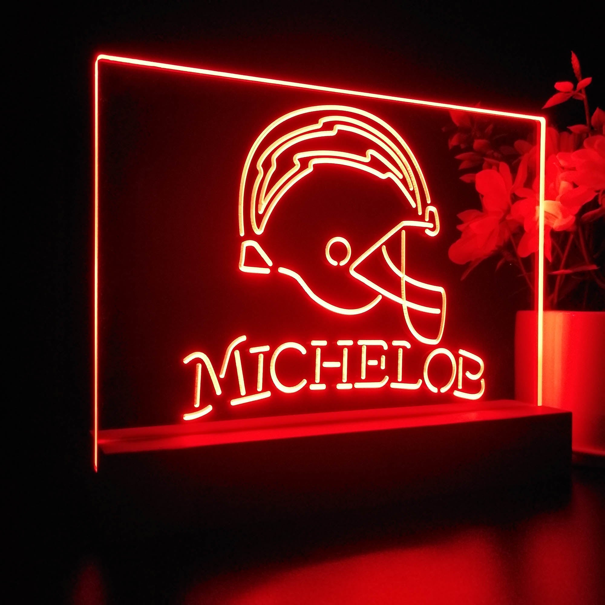 Michelob Bar Los Angeles Chargers Night Light LED Sign