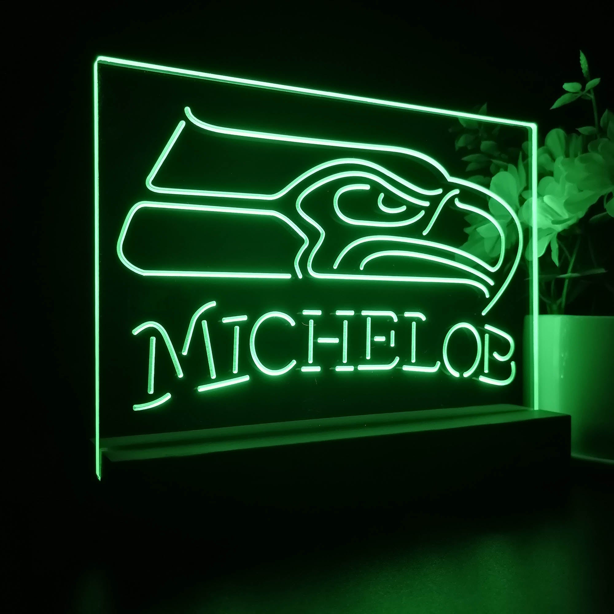 Michelob Bar Seattle Seahawks Night Light LED Sign