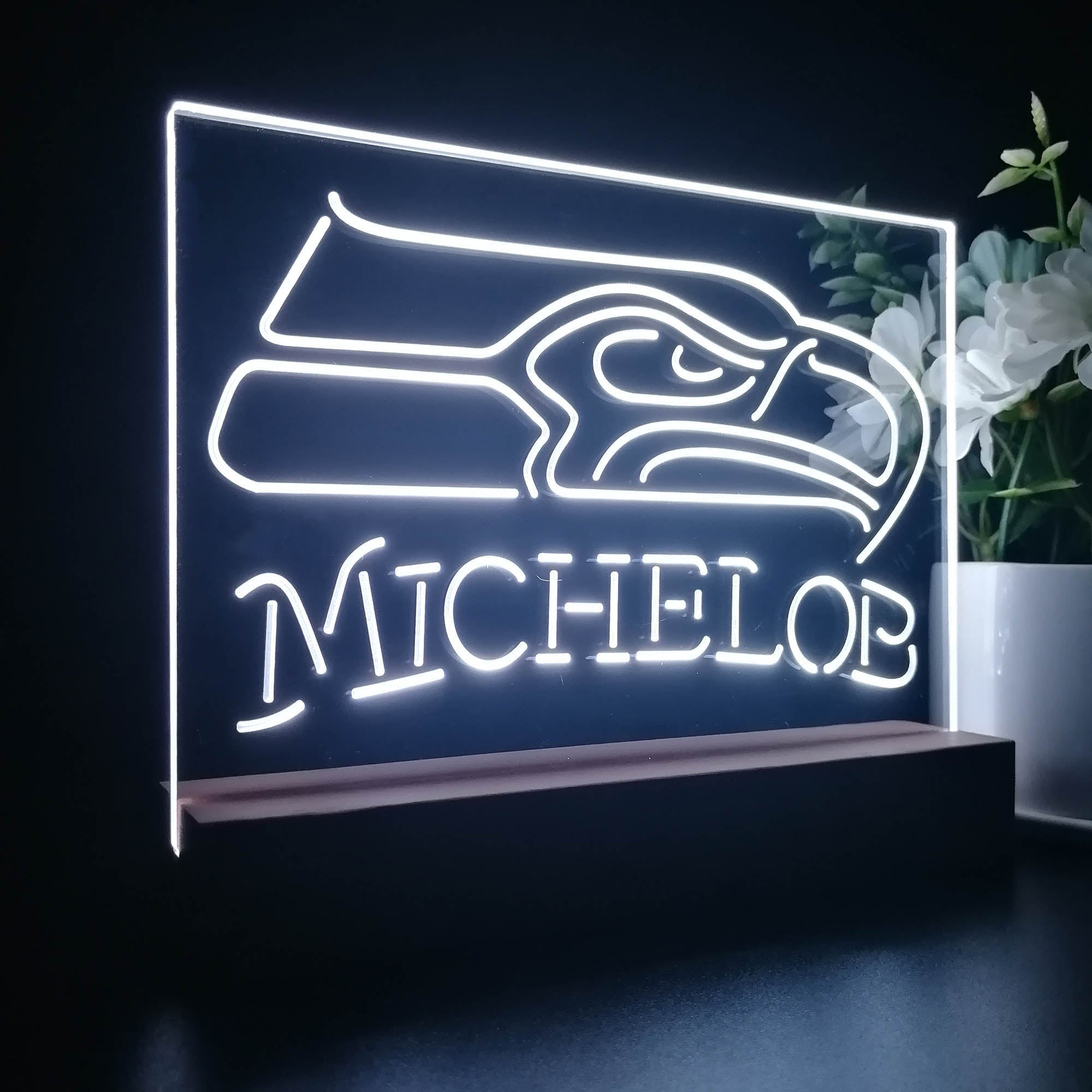 Michelob Bar Seattle Seahawks Night Light LED Sign