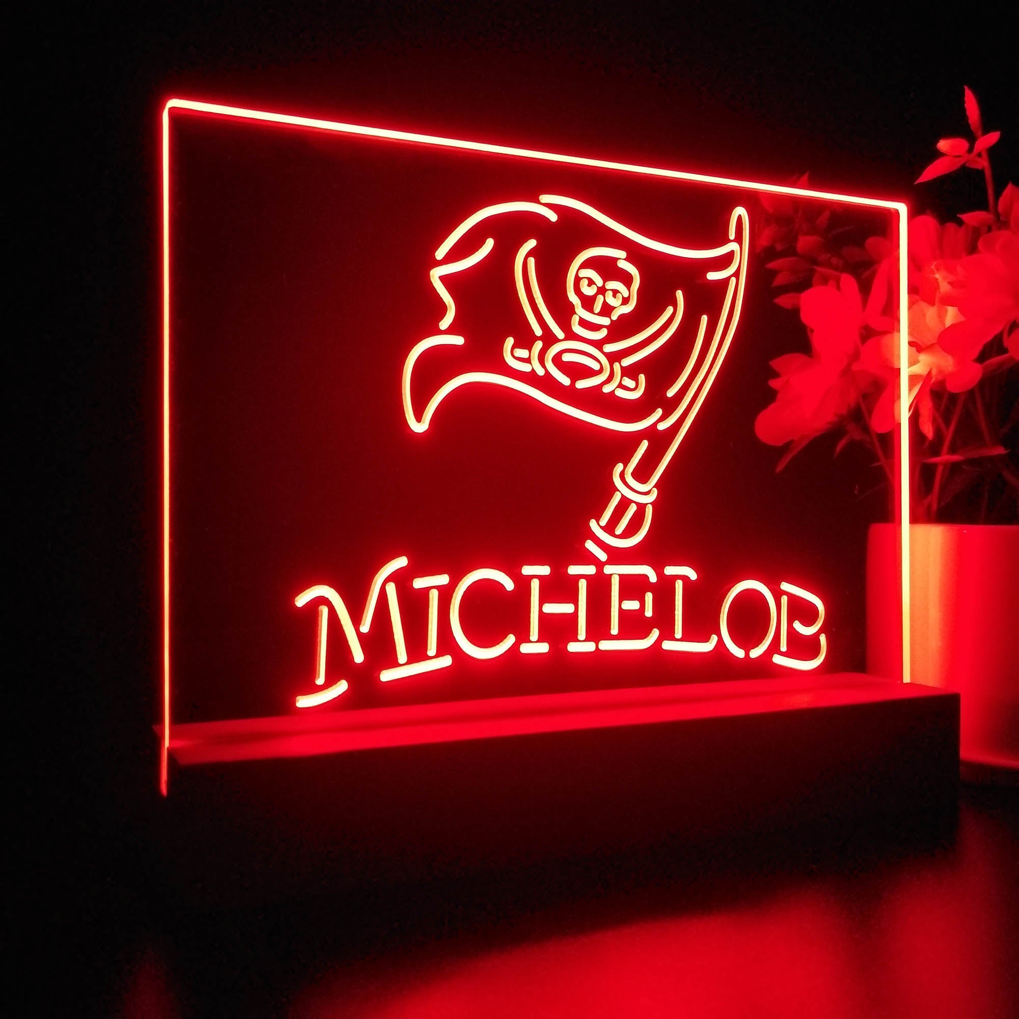 Michelob Bar Tampa Bay Buccaneers Night Light LED Sign