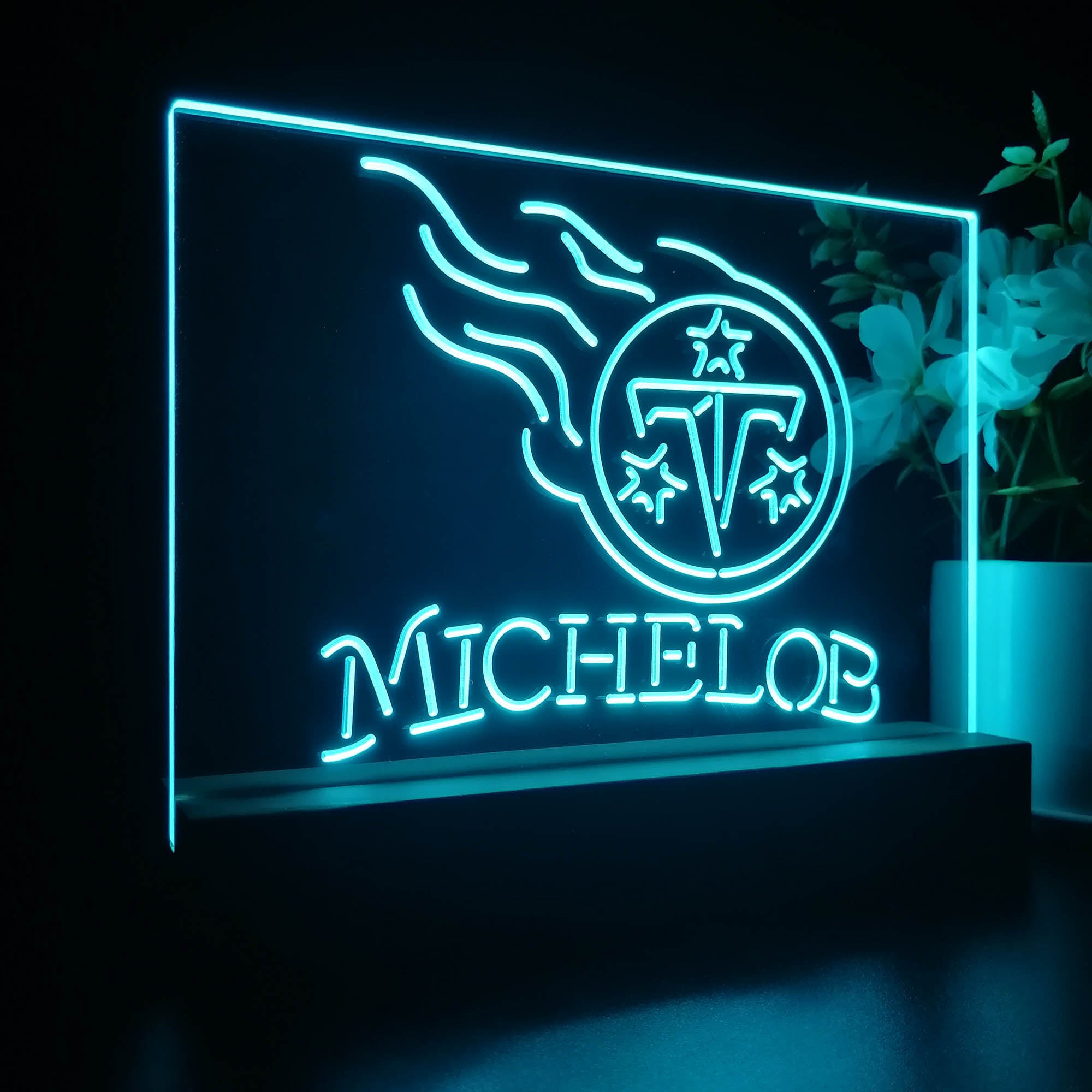 Michelob Bar Tennessee Titans Night Light LED Sign