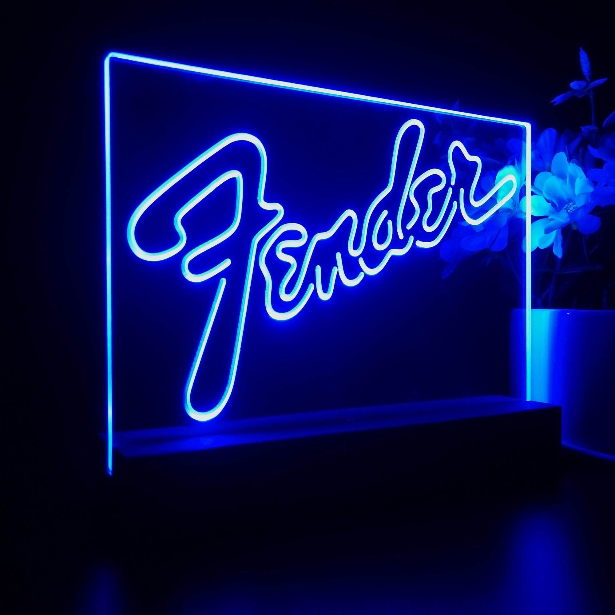 Fender Guitar Night Light LED Sign