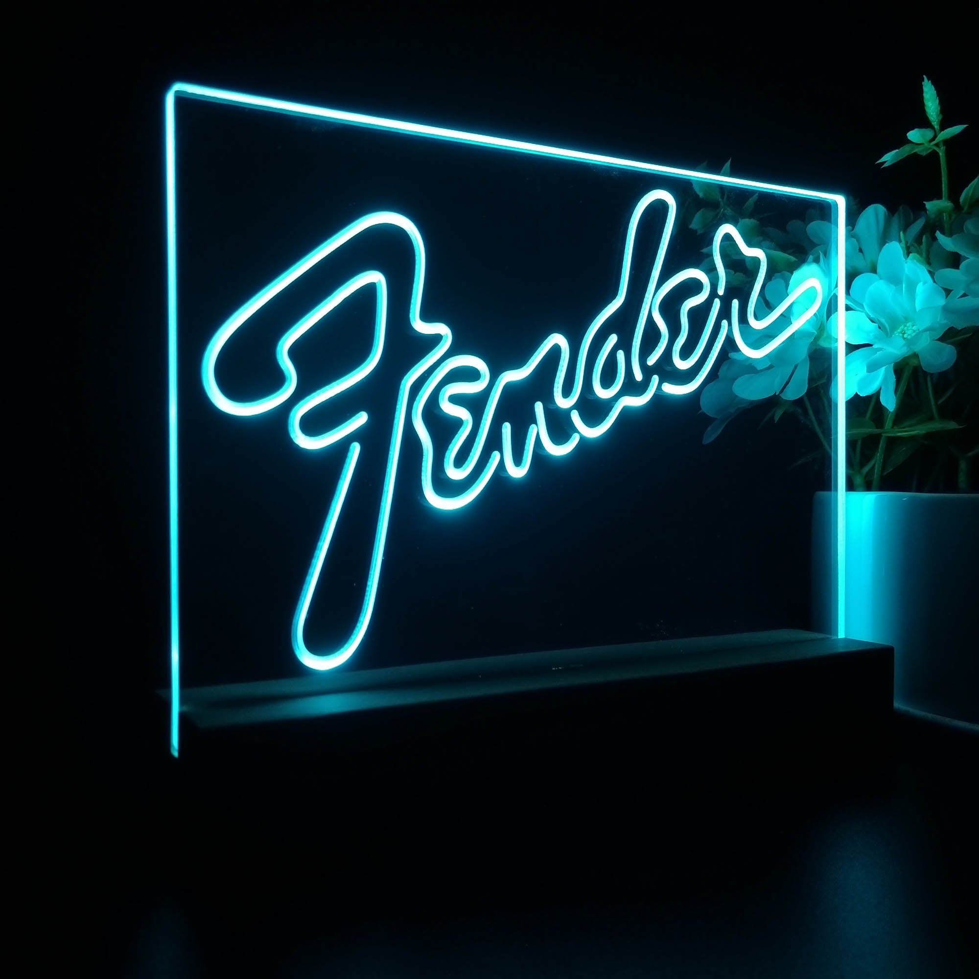 Fender Guitar Night Light LED Sign