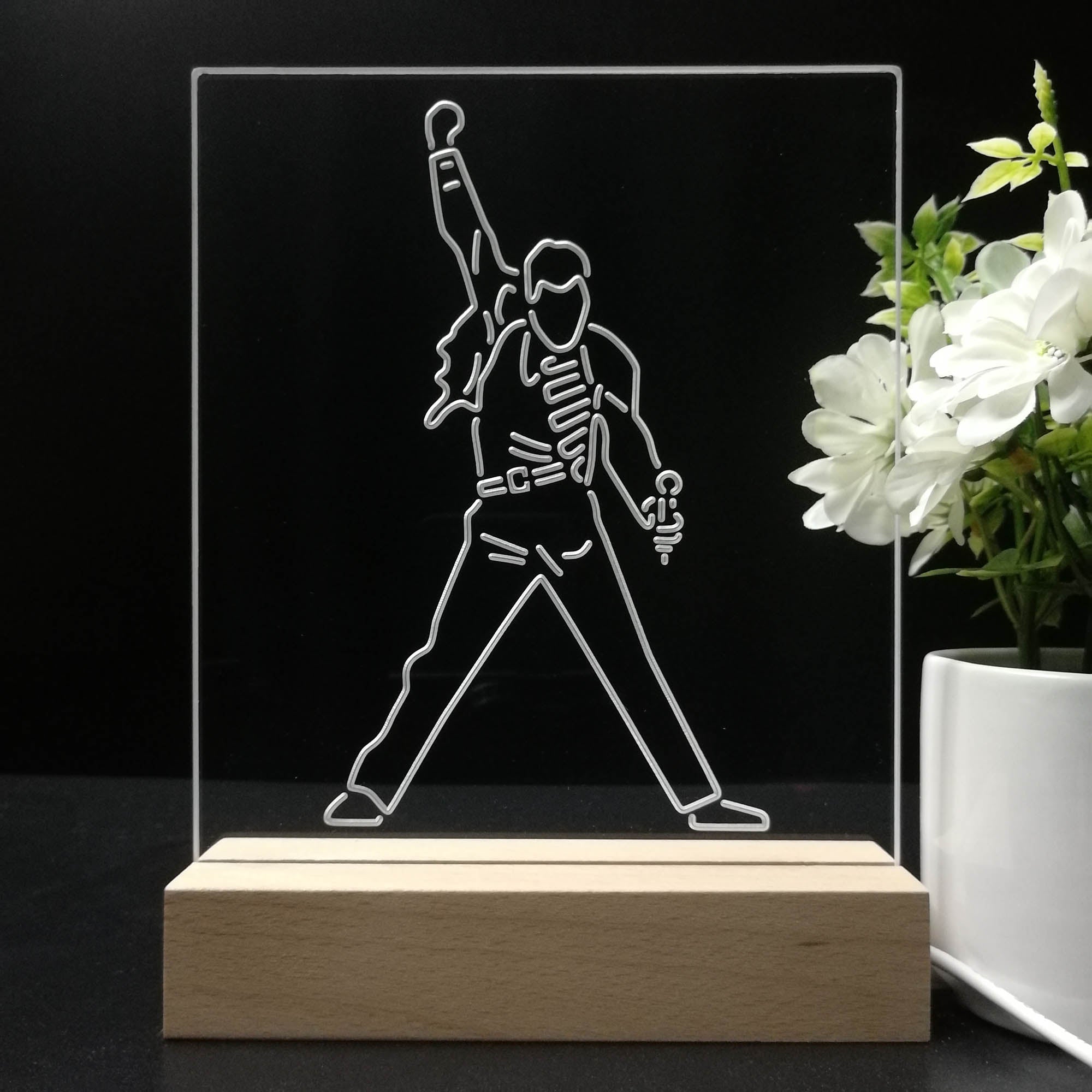 Freddie Mercury Night Light LED Sign