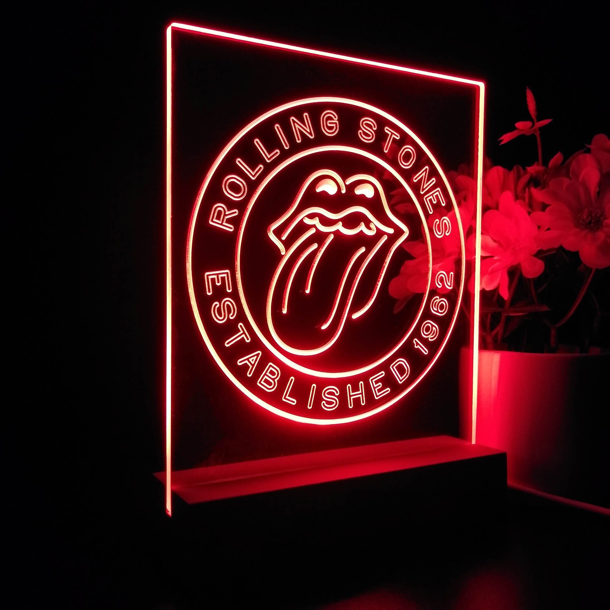 Rolling Stones Est. 1962 Night Light LED Sign