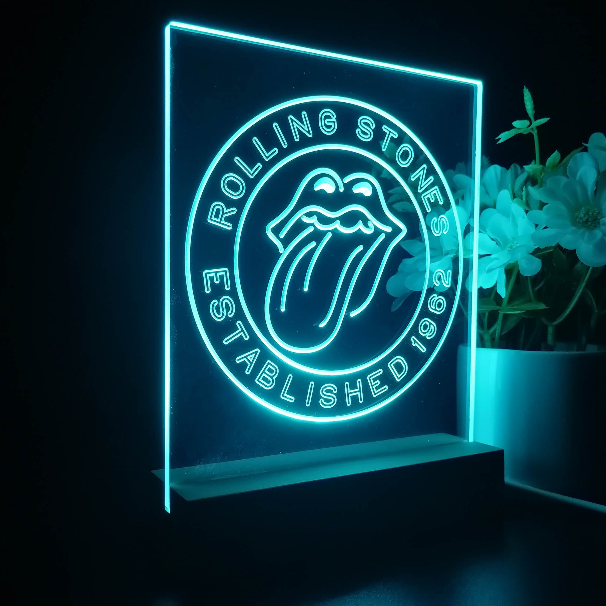 Rolling Stones Est. 1962 Night Light LED Sign