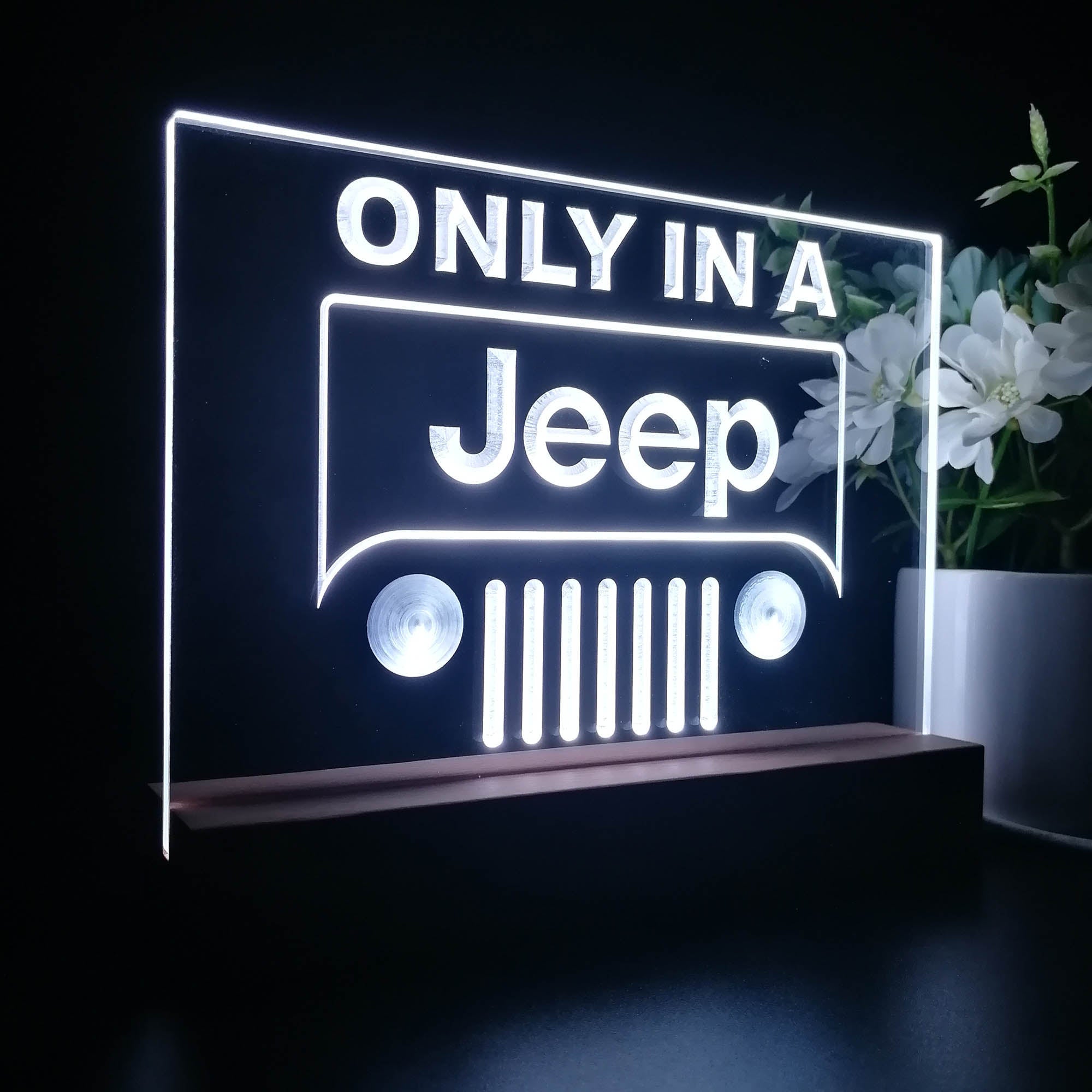 Only in a Jeep 4x4 Sport Night Light LED Sign