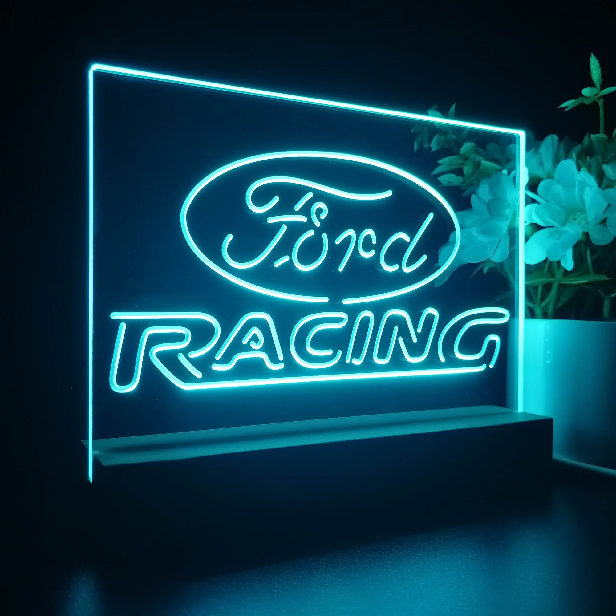 Ford Racing Car Bar Night Light LED Sign