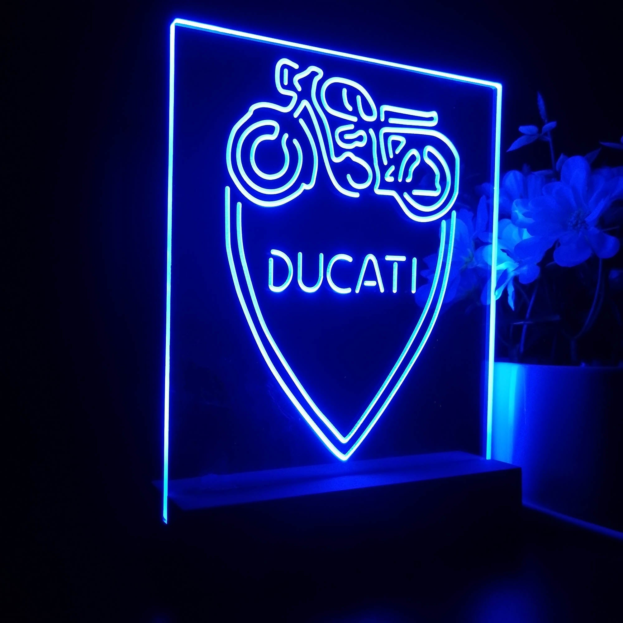 Ducati Motorcycle Club Night Light LED Sign