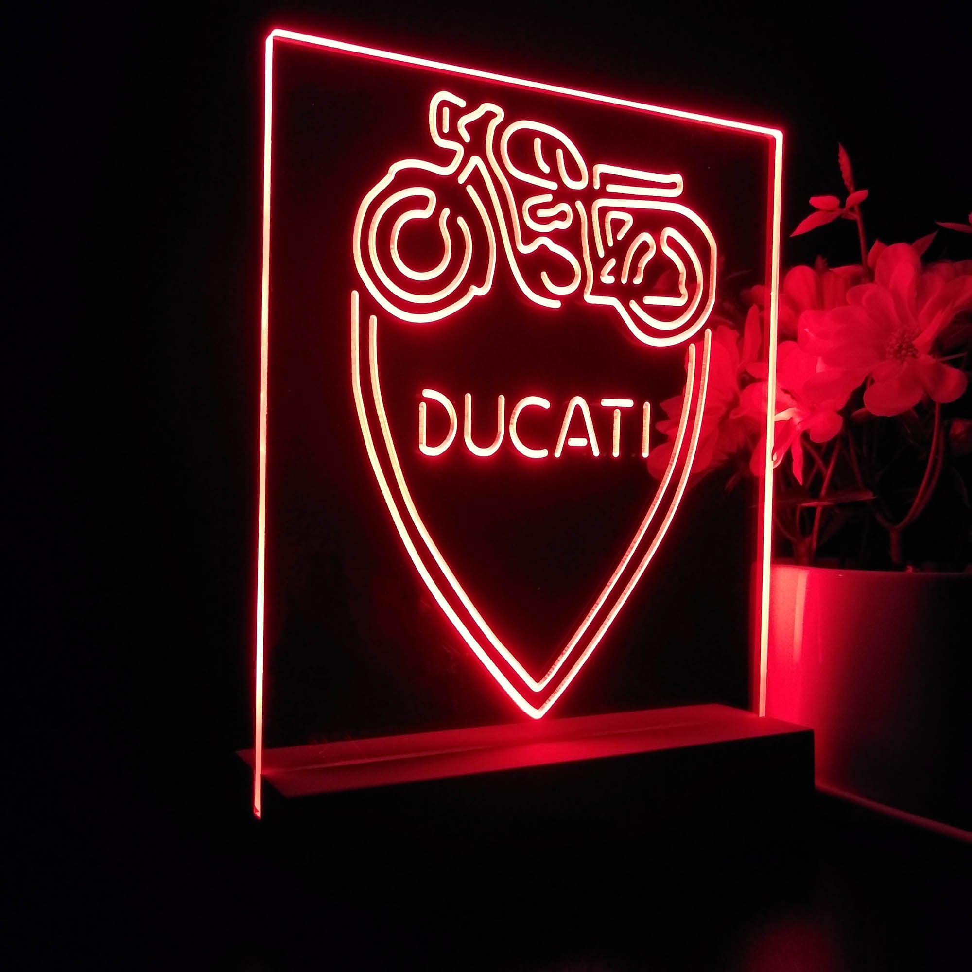 Ducati Motorcycle Club Night Light LED Sign