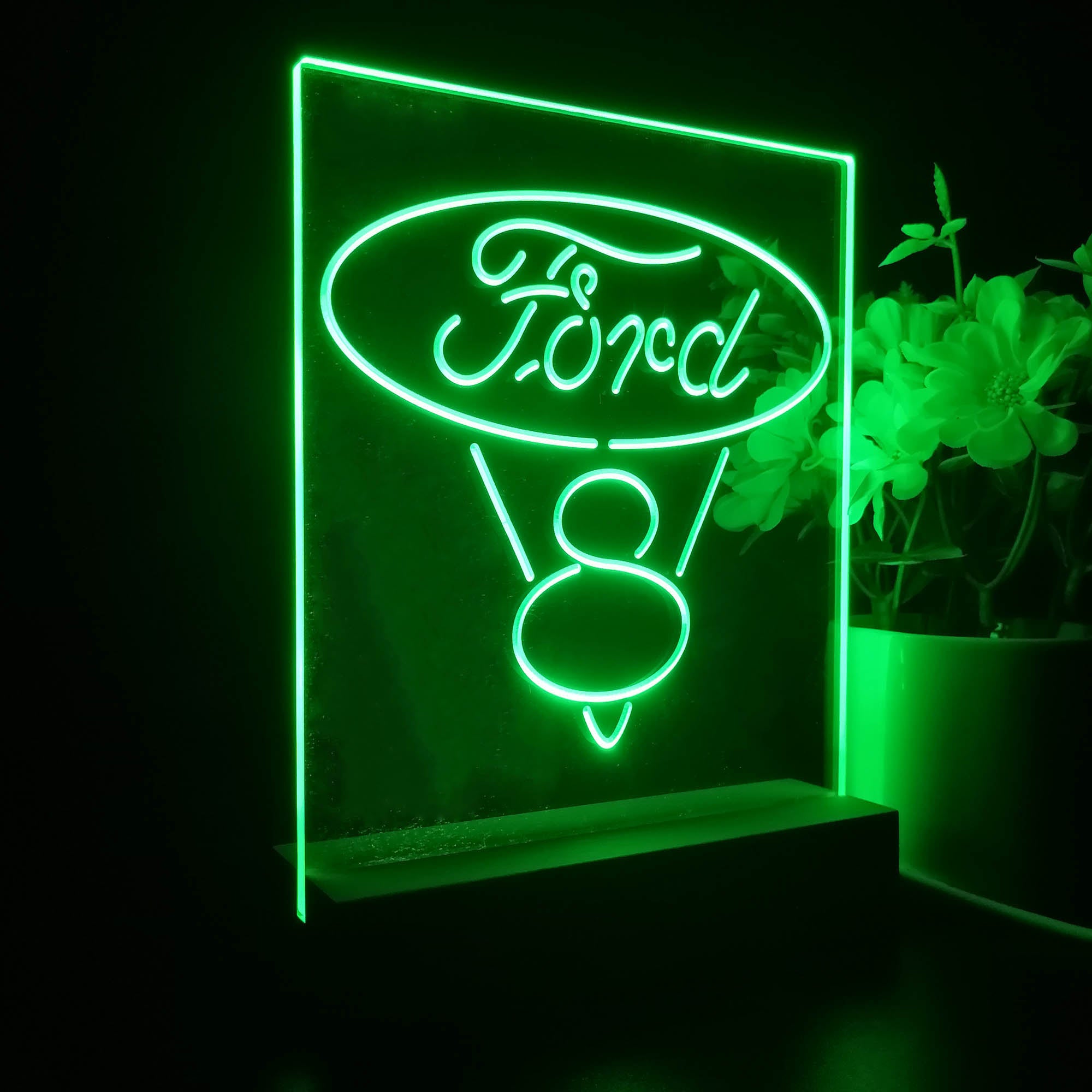 Ford V8 Logo Night Light LED Sign