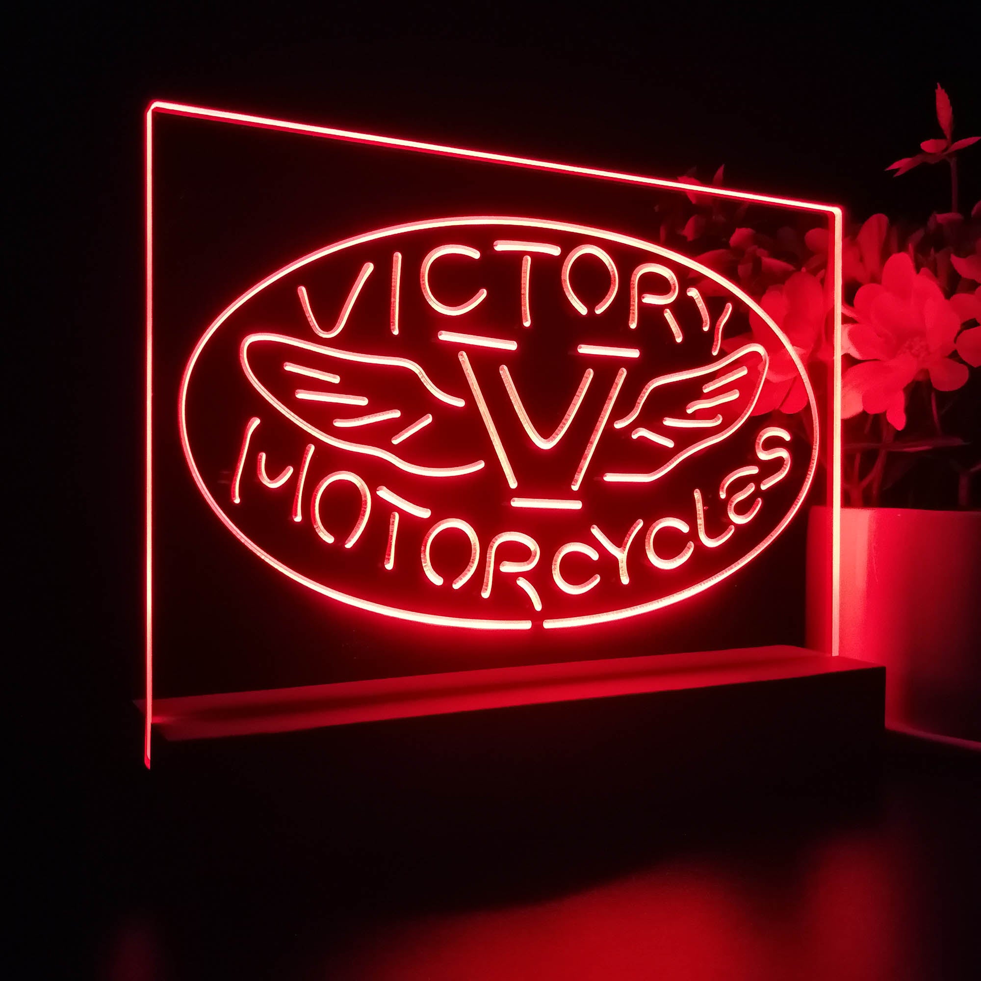 Victory Motorcycles Club Night Light LED Sign