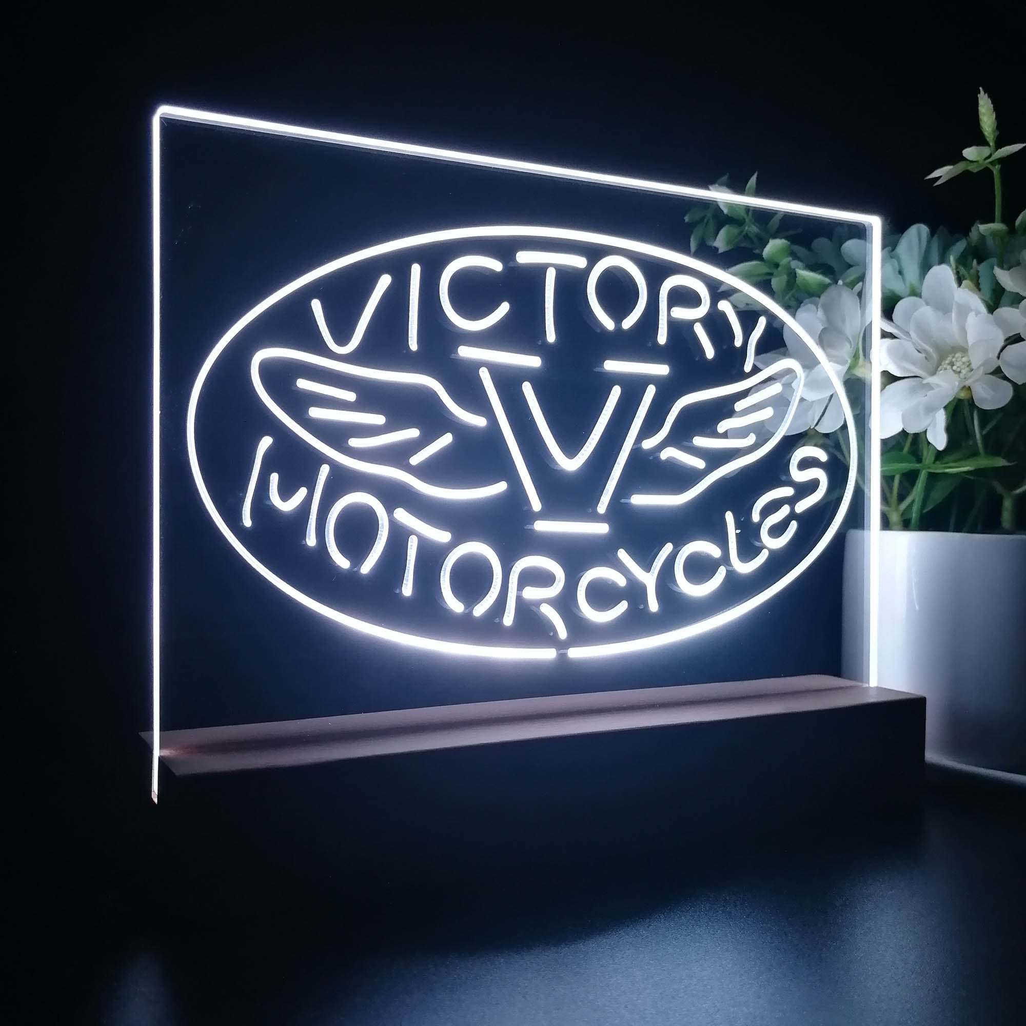 Victory Motorcycles Club Night Light LED Sign