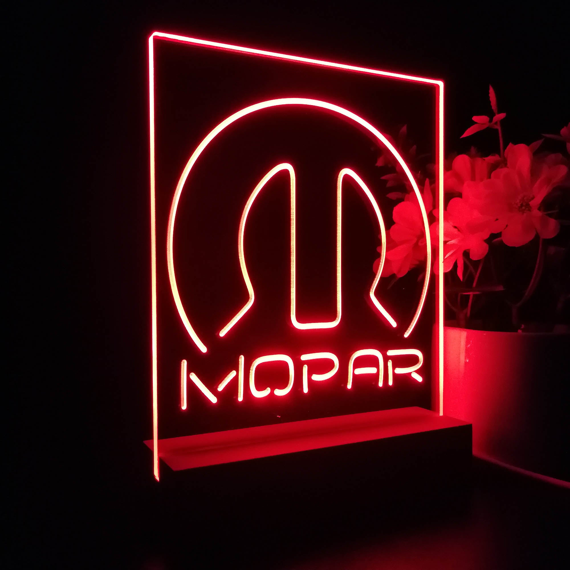 Mopar Logo Night Light LED Sign