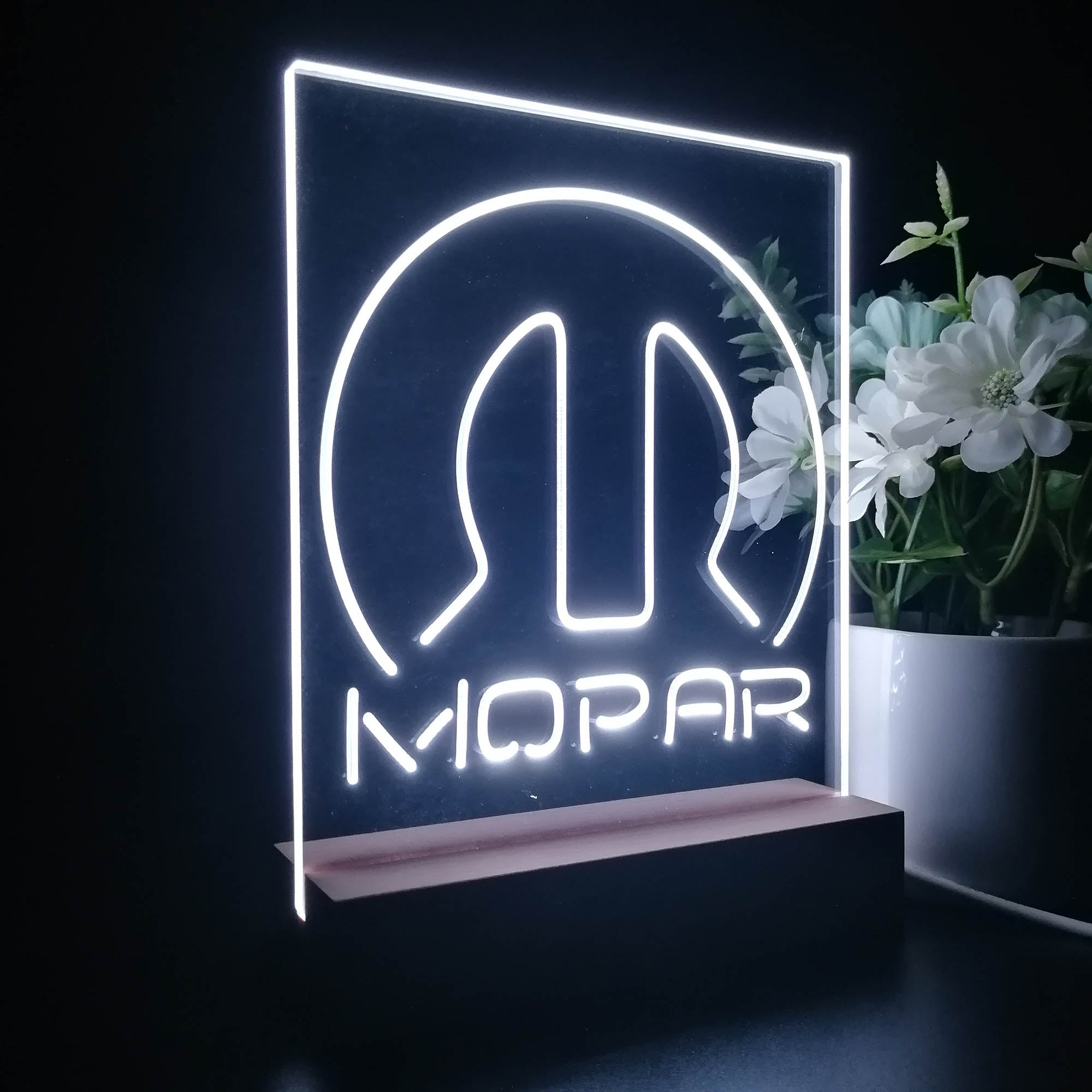 Mopar Logo Night Light LED Sign