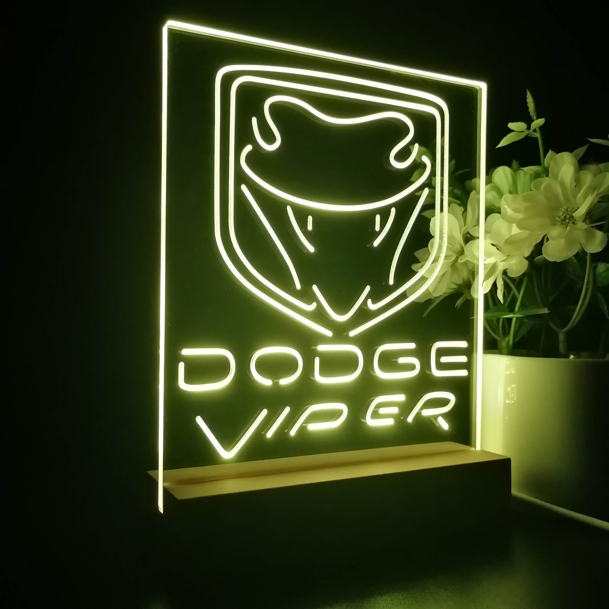 Dodge Viper Night Light LED Sign