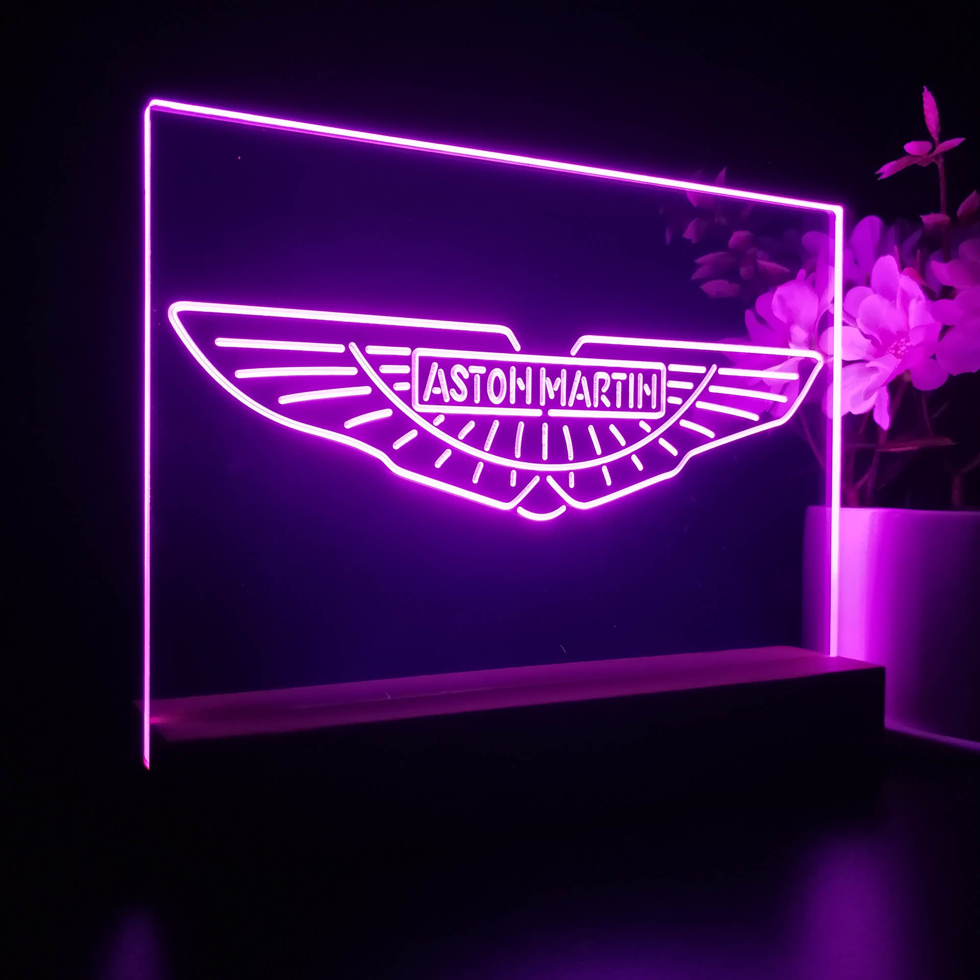 Aston Martin Sport Car Garage Night Light LED Sign