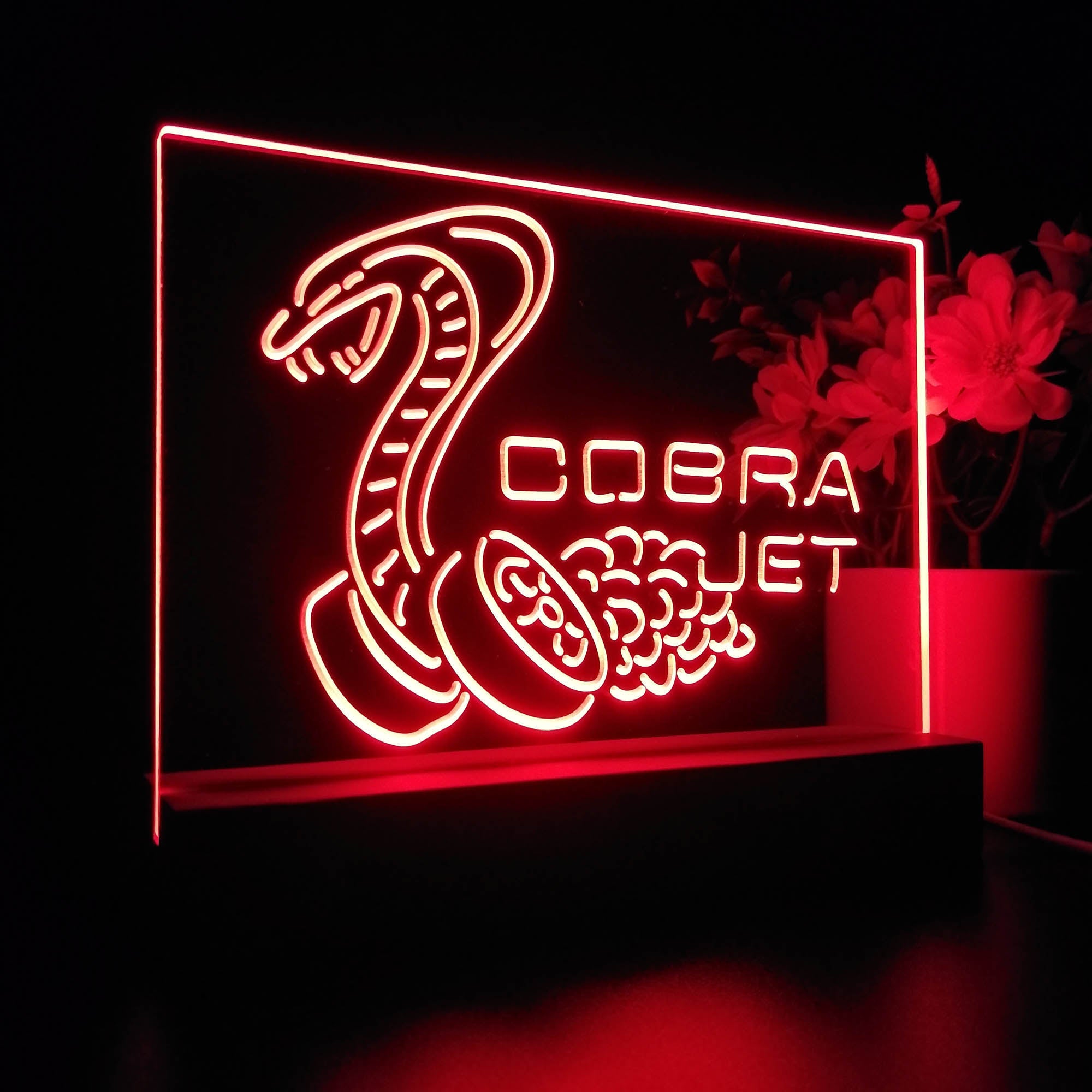 Cobra Jet Car Night Light LED Sign