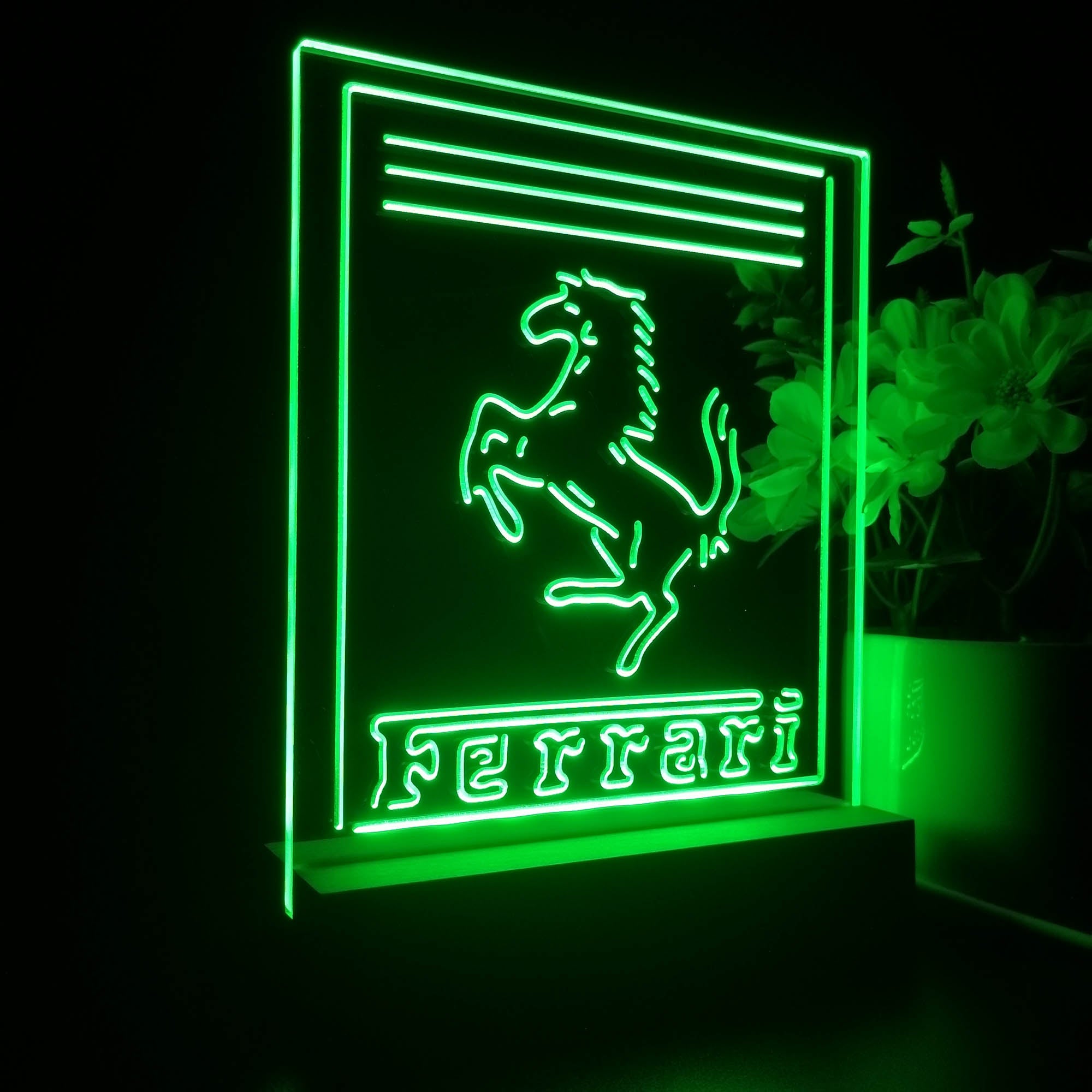 Ferraris Sports Car Night Light LED Sign